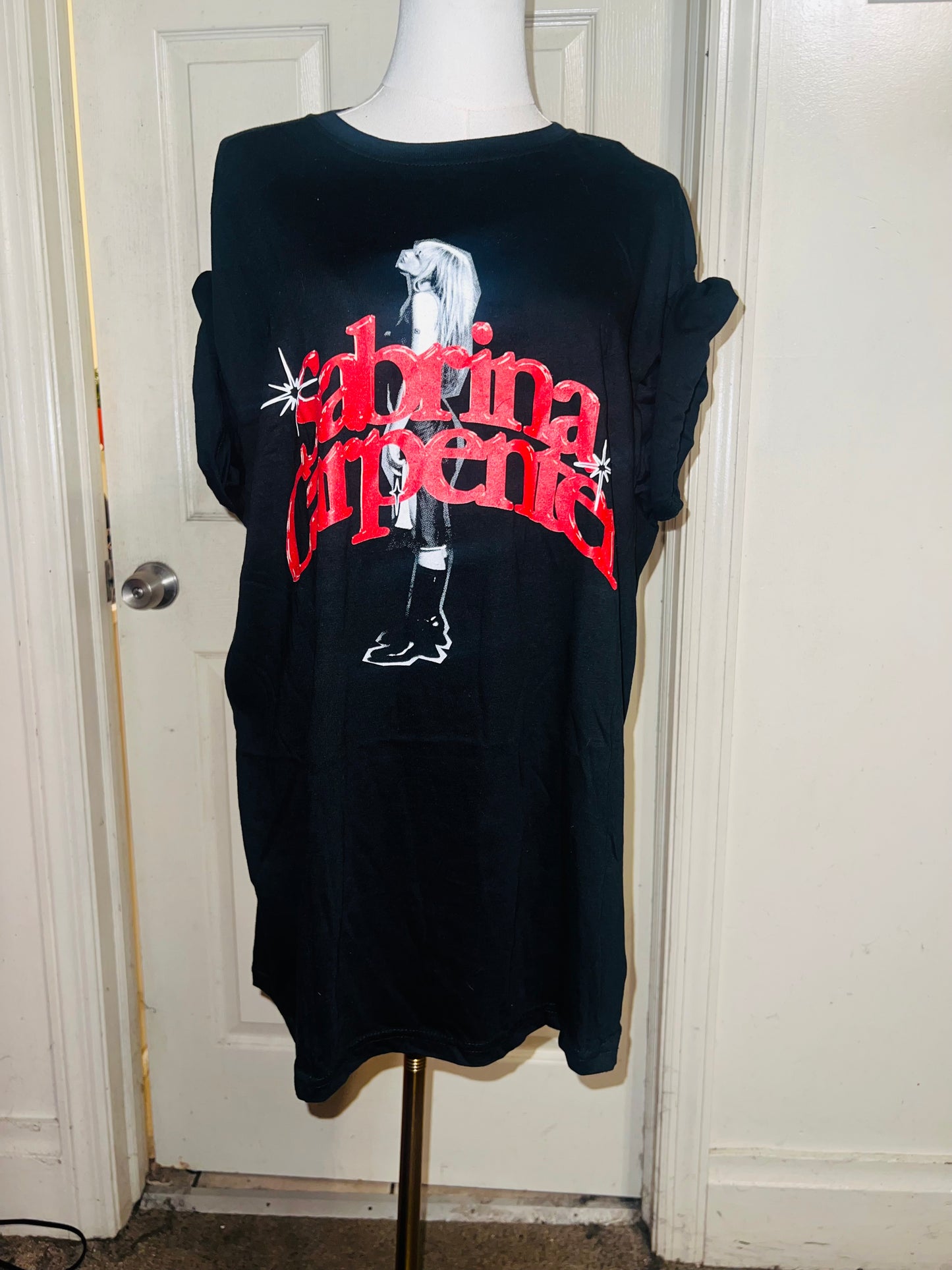 Sabrina Carpenter Oversized Distressed Tee