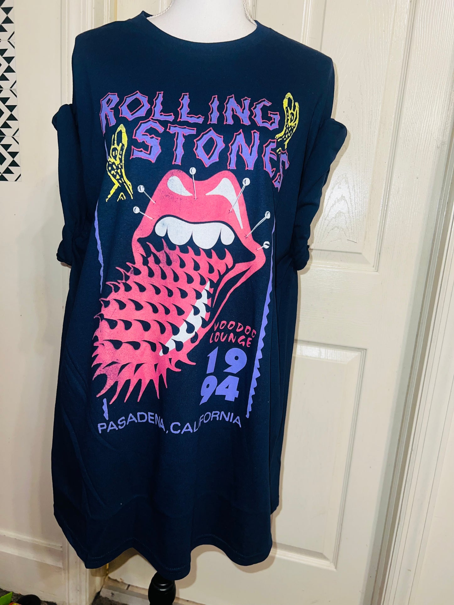The Rolling Stones Double Sided Oversized Distressed Tee