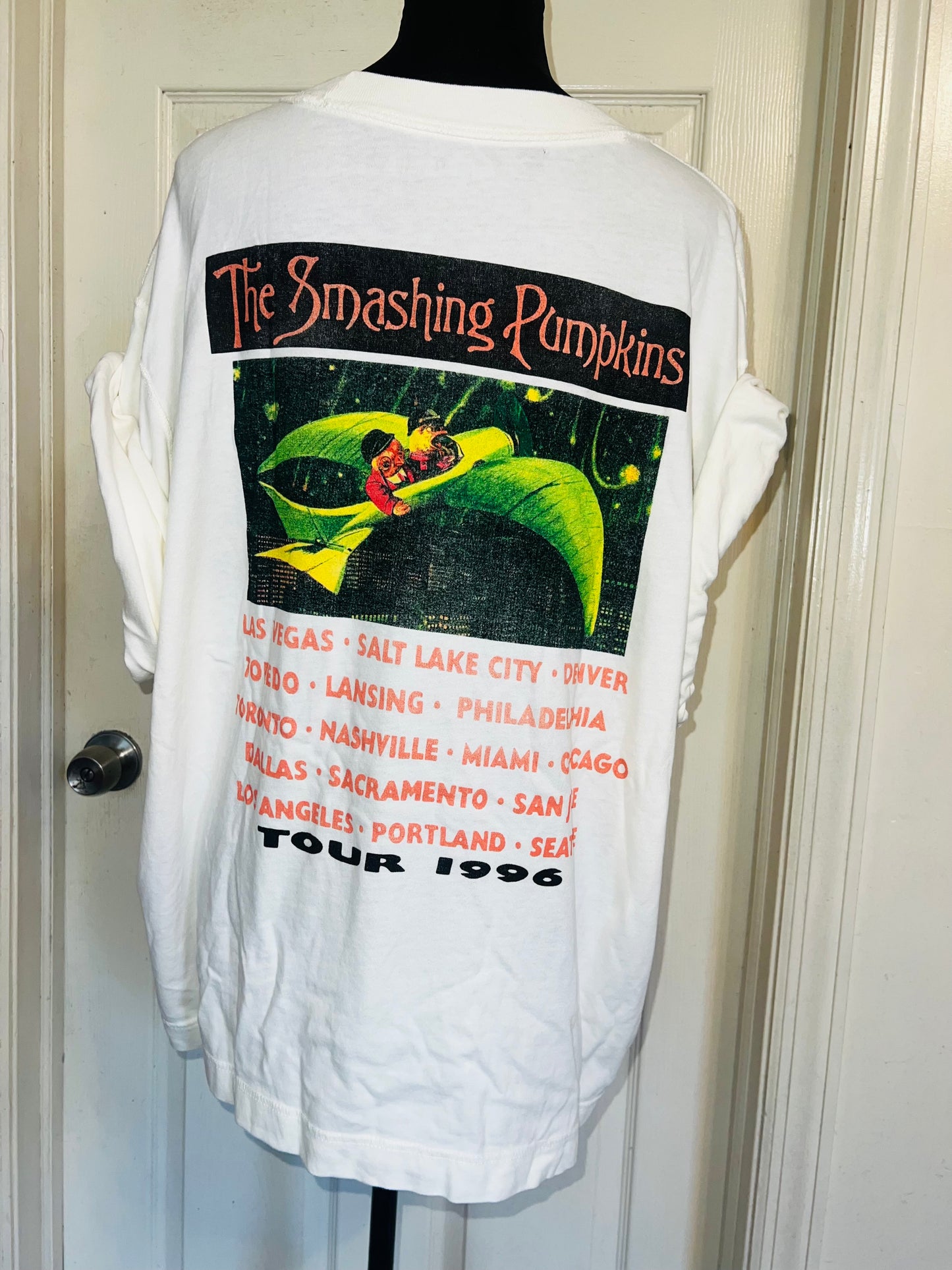 The Smashing Pumpkins Double Sided Oversized Distressed Tee