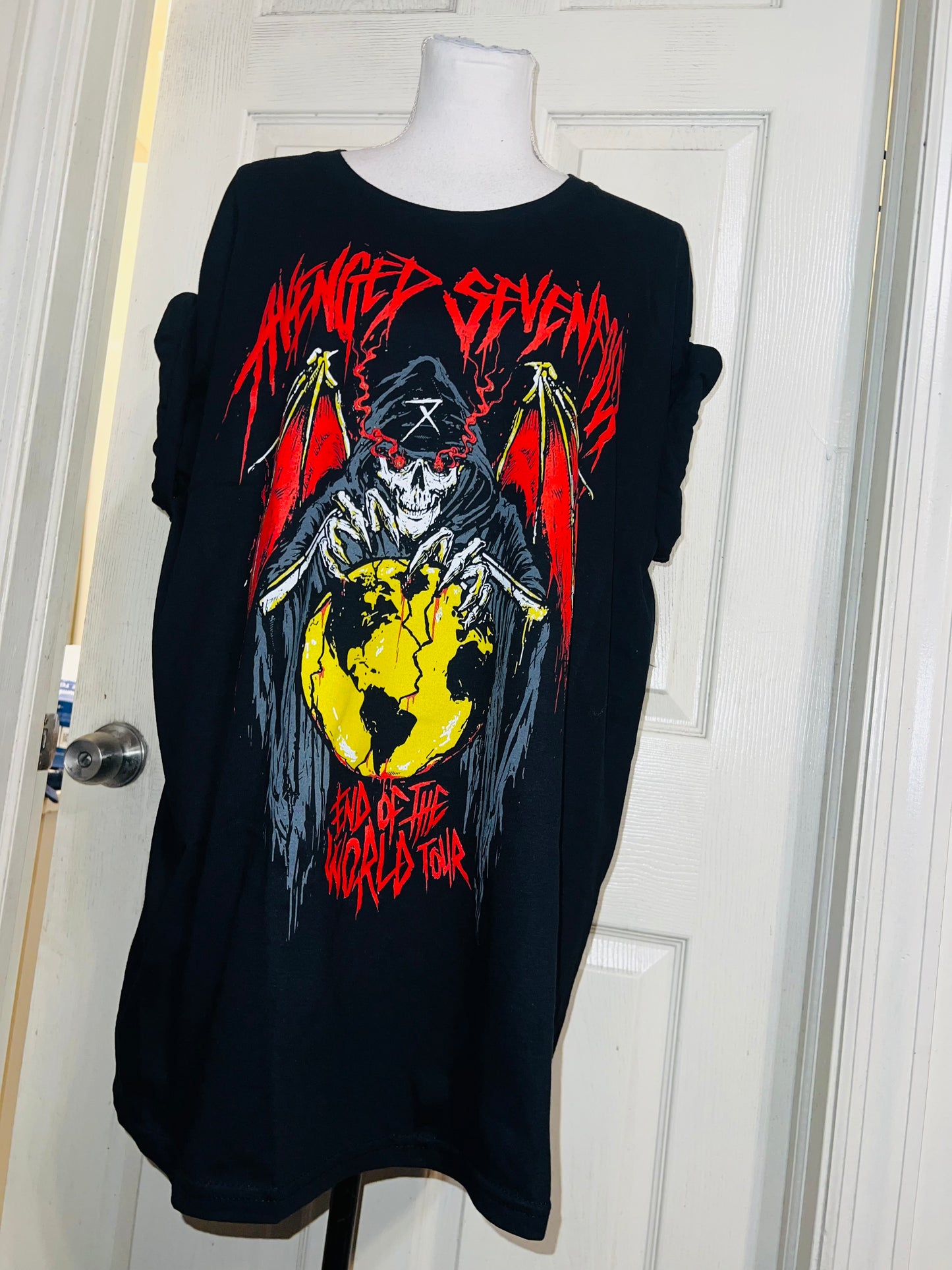 Avenged Sevenfold Oversized Distressed Tee