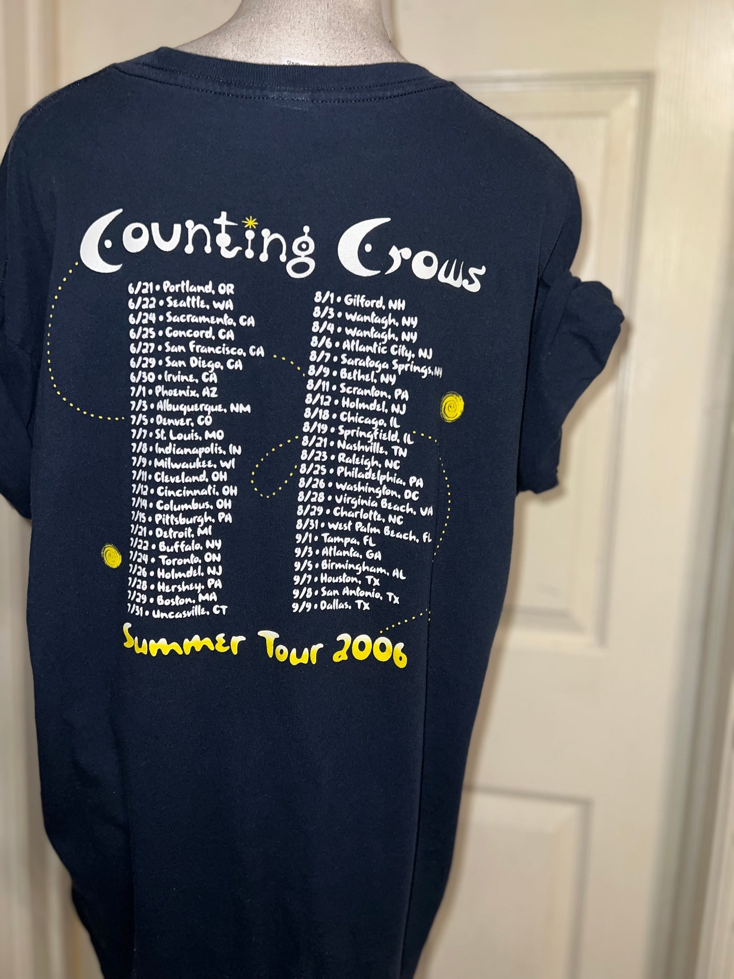 Counting Crows Double Sided Oversized Distressed Tee