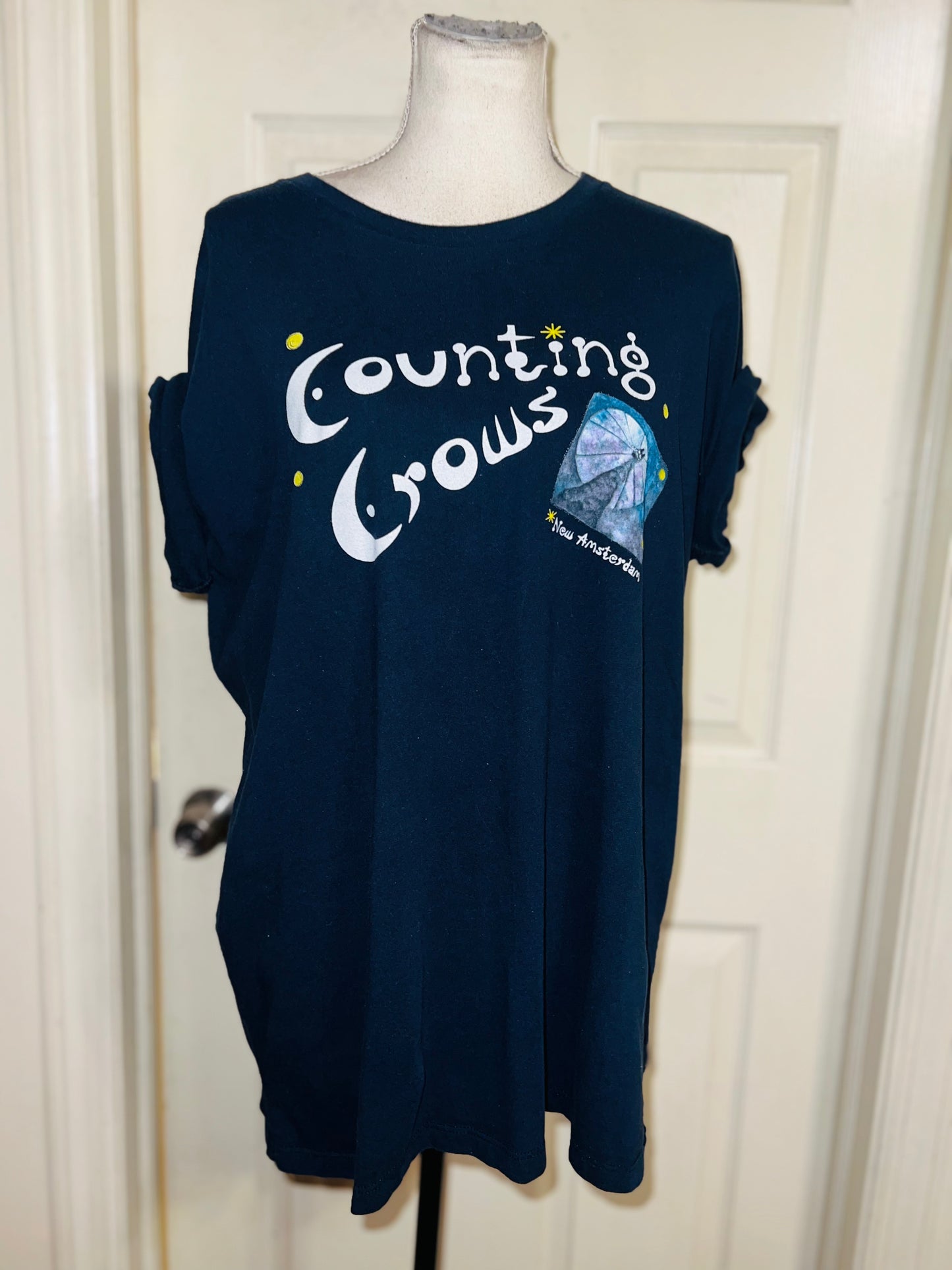 Counting Crows Double Sided Oversized Distressed Tee