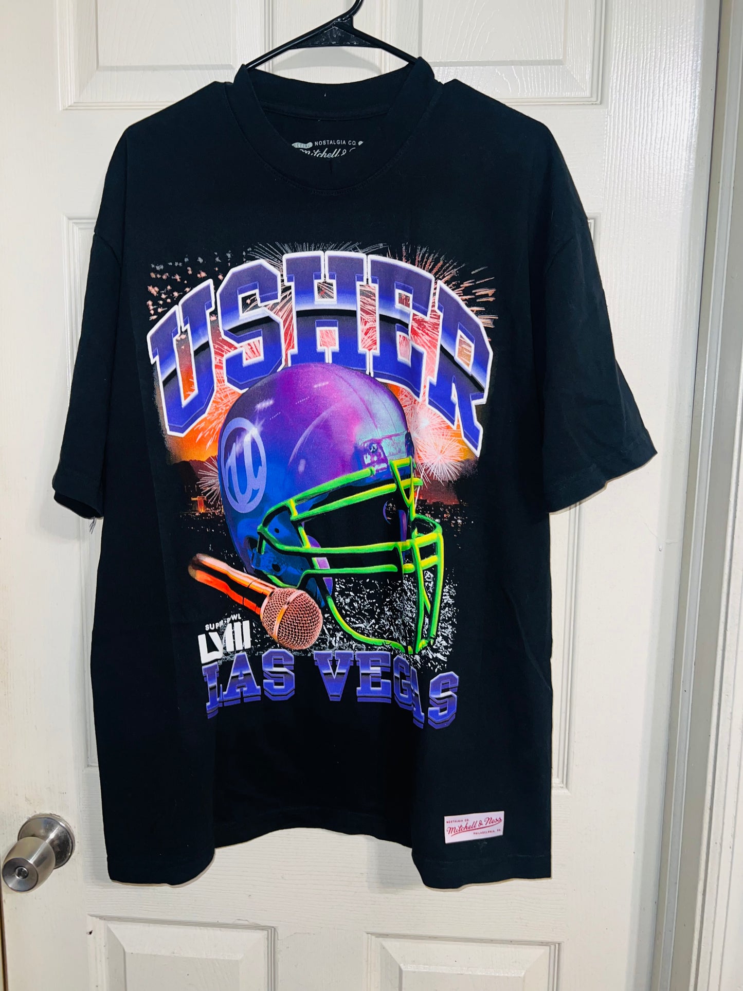 Usher Super Bowl Oversized Distressed Tee