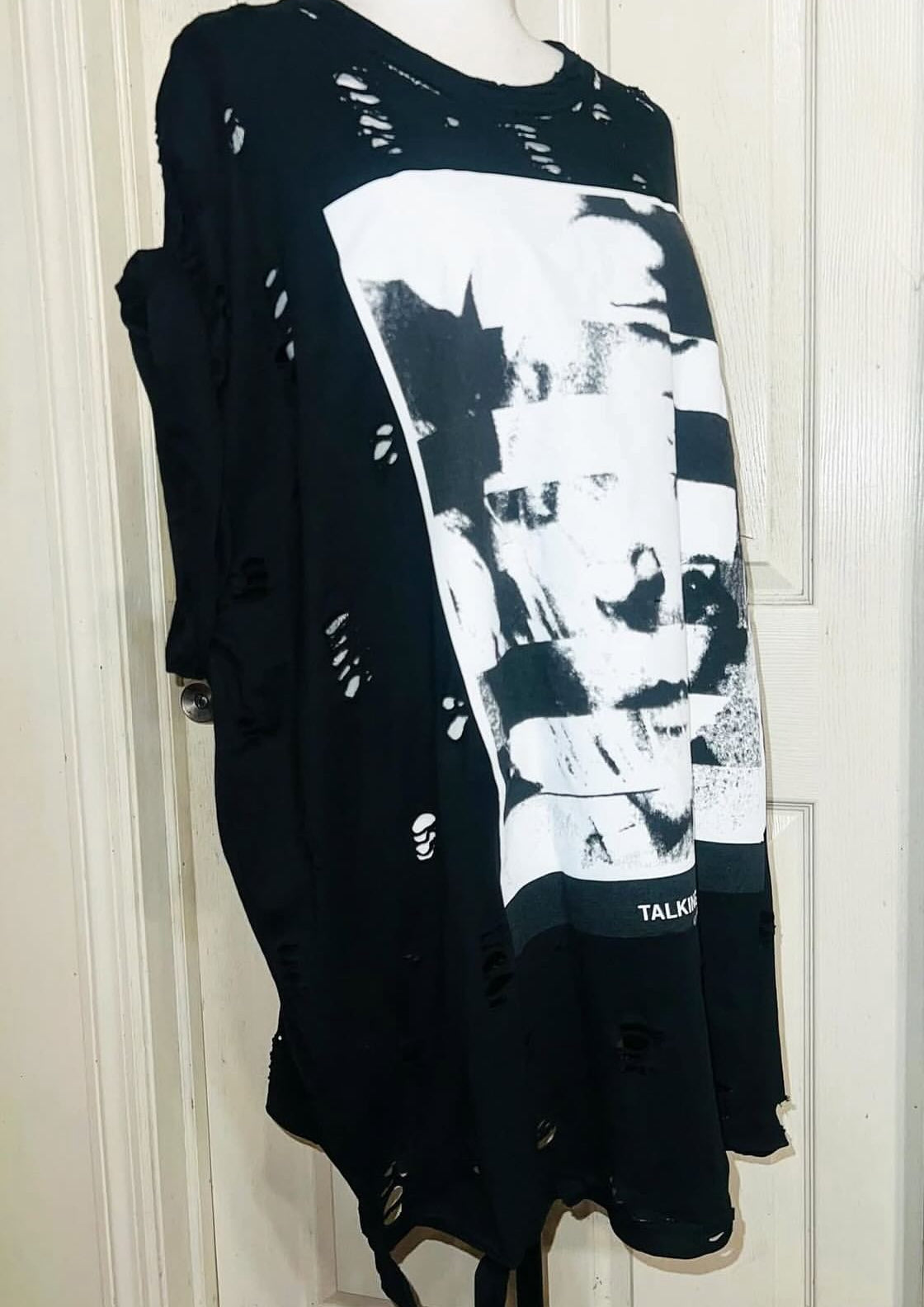 The Talking Heads Double Sided Oversized Distressed Tee