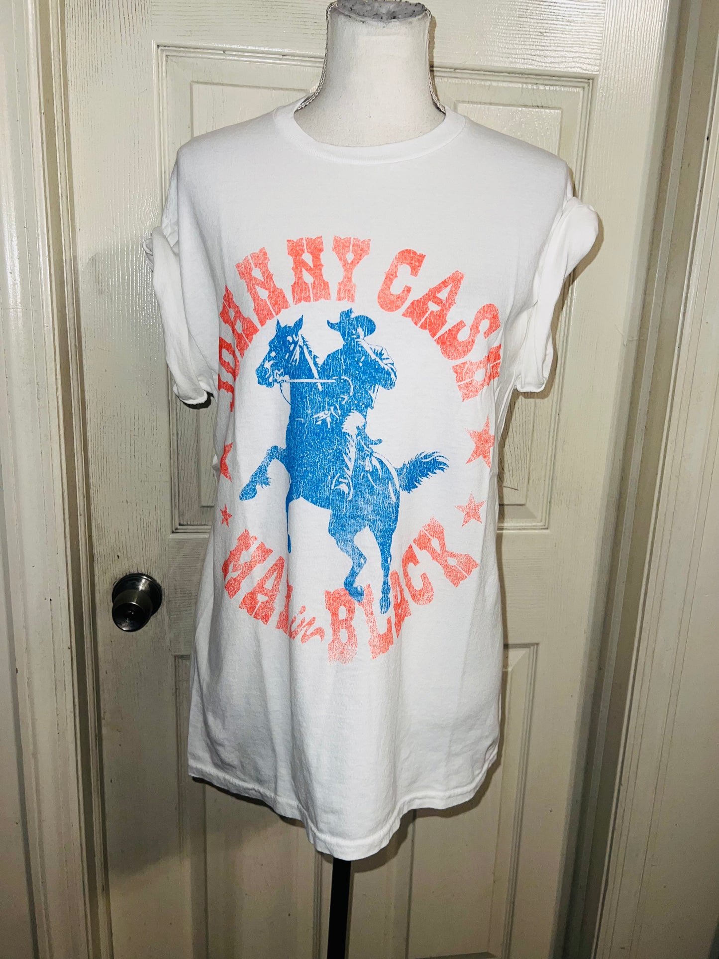 Johnny Cash Oversized Distressed Tee