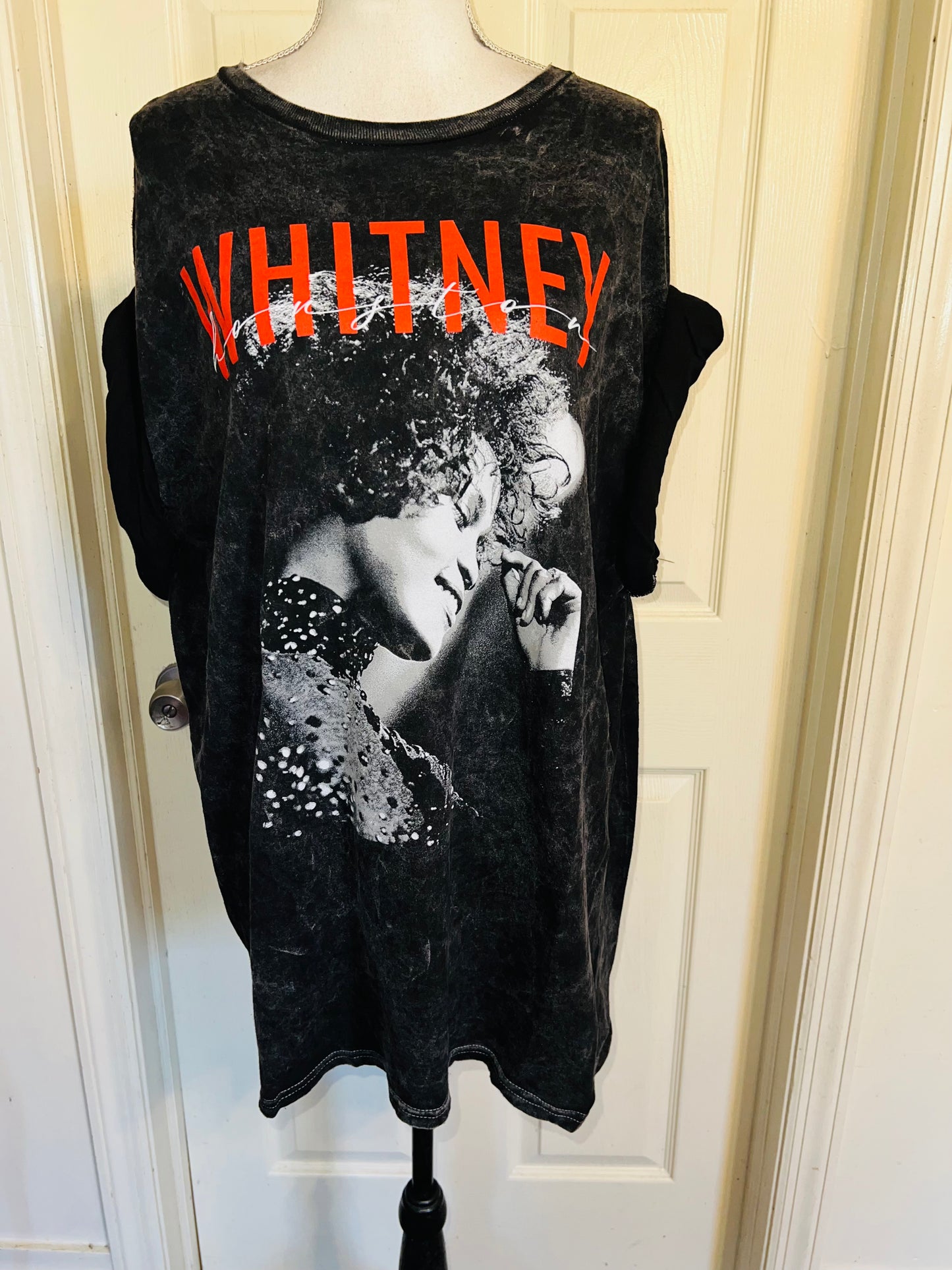 Whitney Houston Oversized Distressed Tee