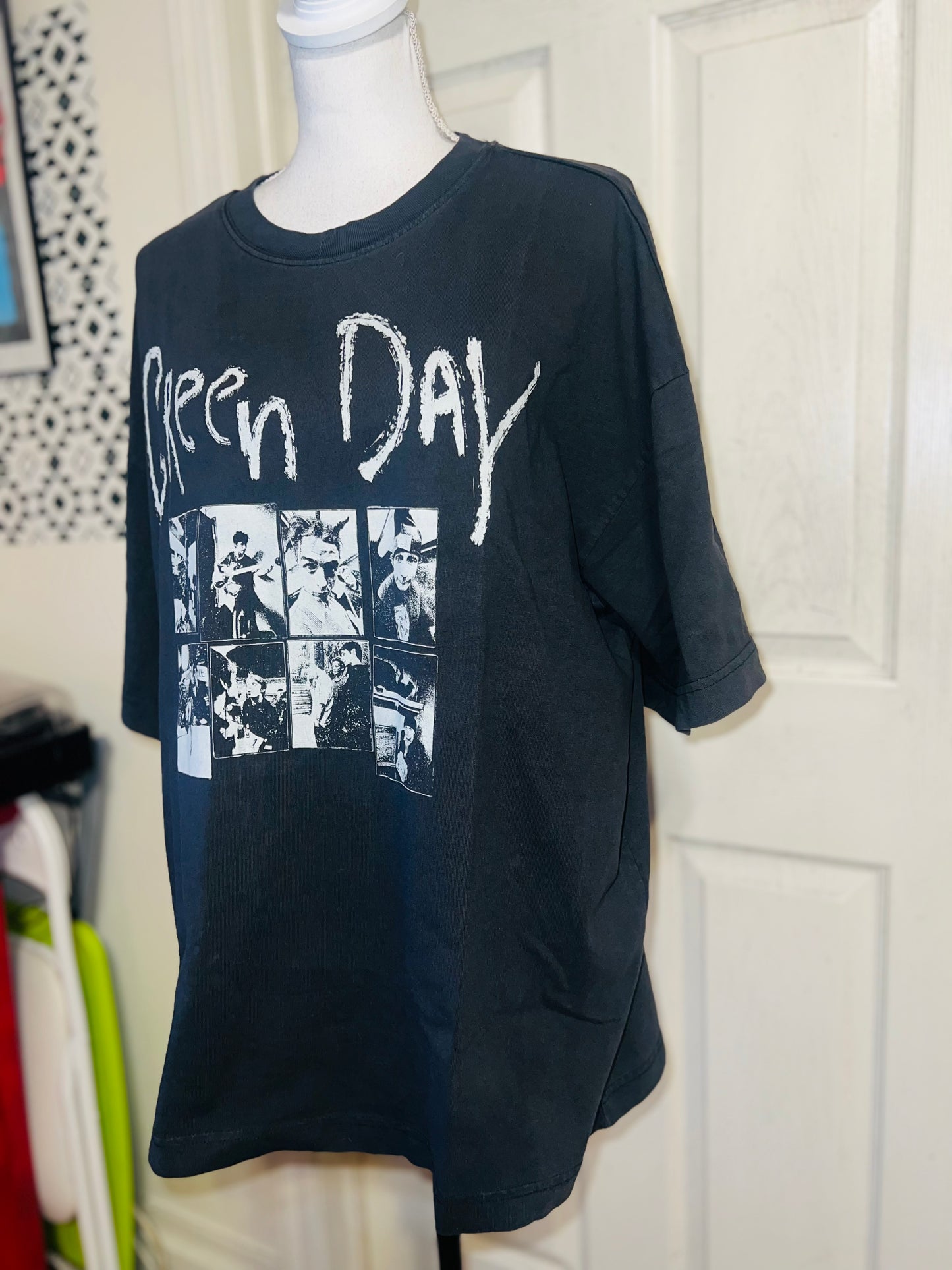 Green Day Oversized Distressed Tee