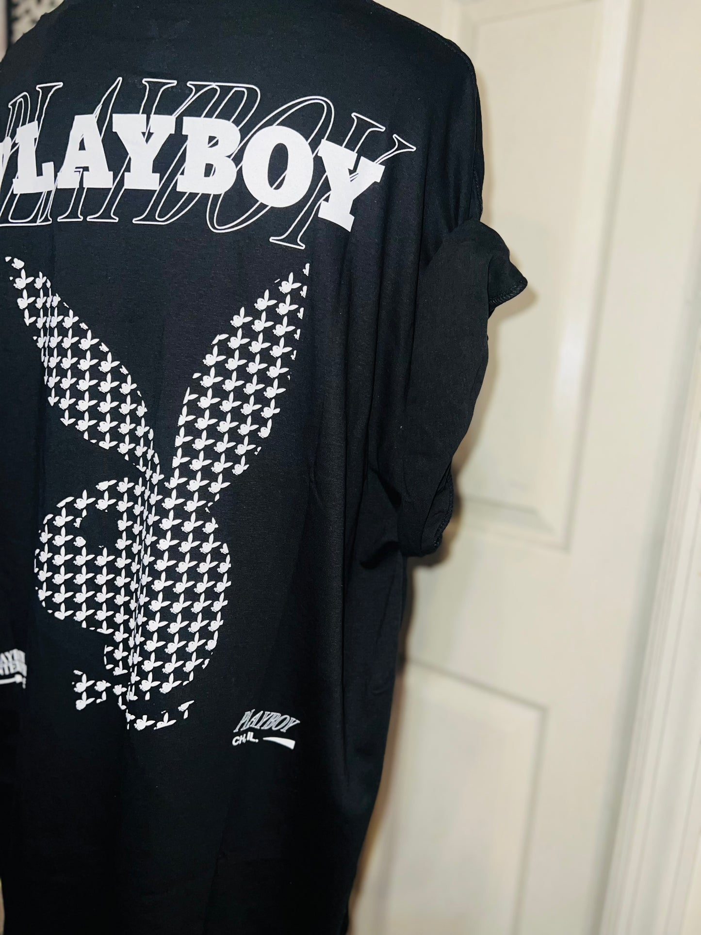 Playboy Double Sides Oversized Distressed Tee