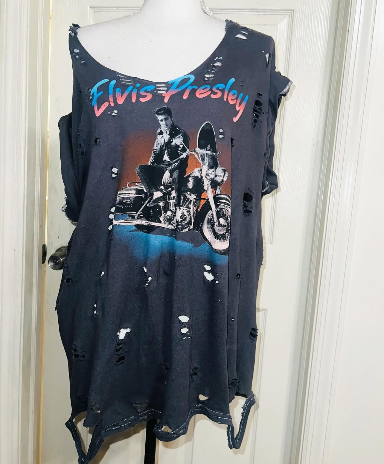 Elvis Oversized Distressed Tee