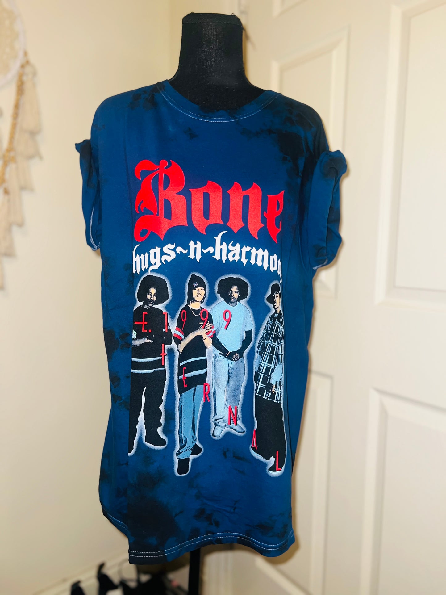Bone Thugs n Harmony Tie Dyed Oversized Distressed Tee