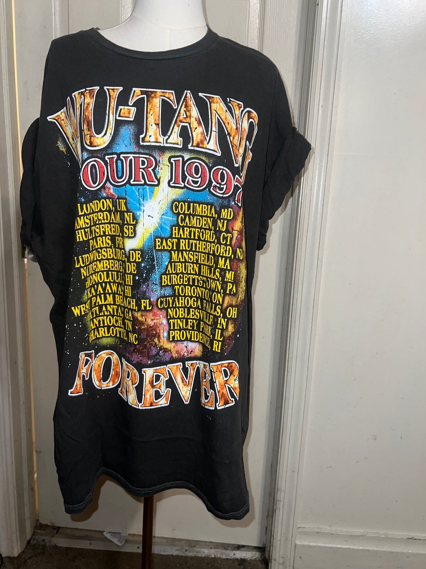 Wu-Tang Clan Tour Oversized Distressed Tee