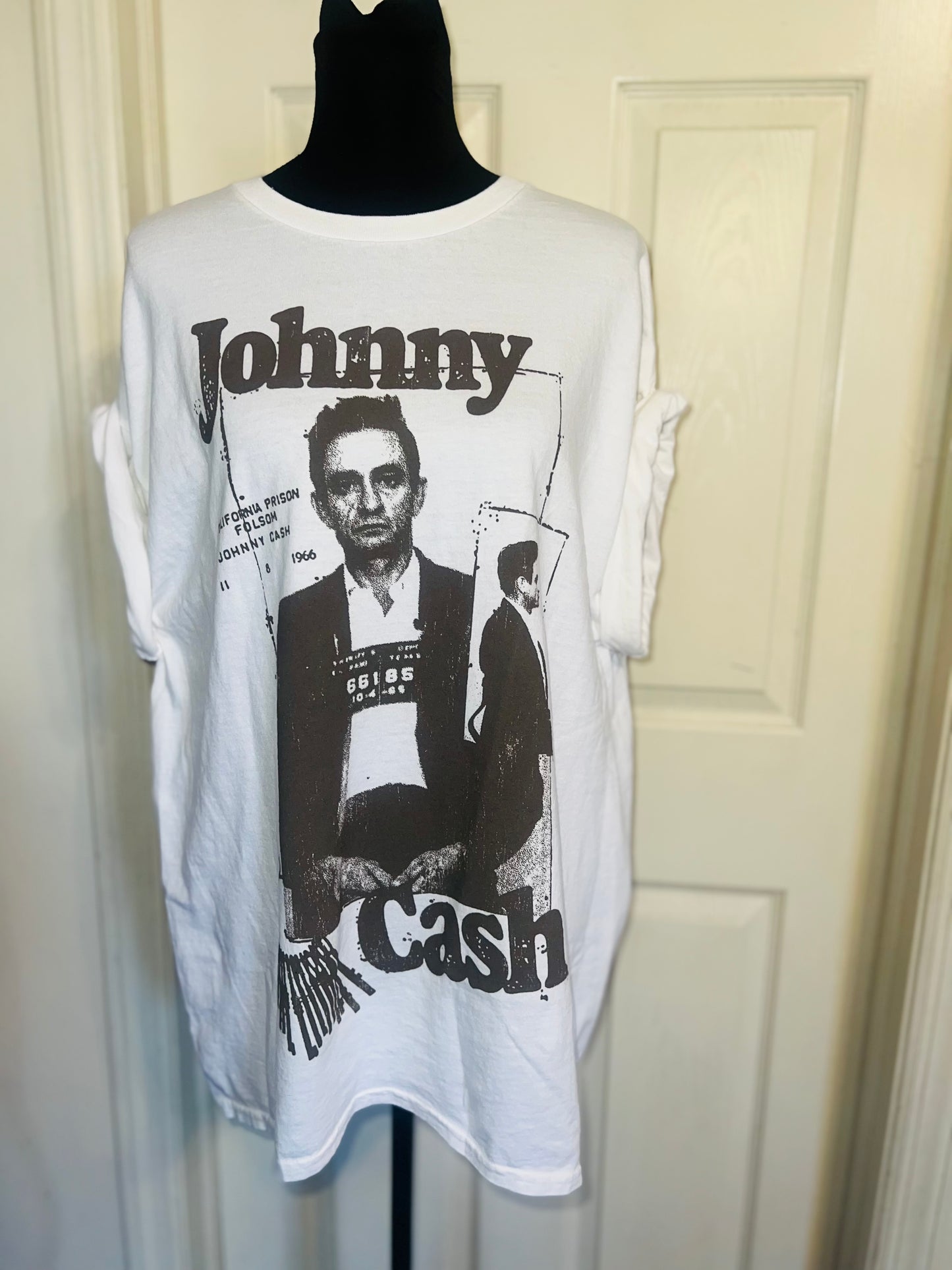 Johnny Cash Oversized Distressed Tee