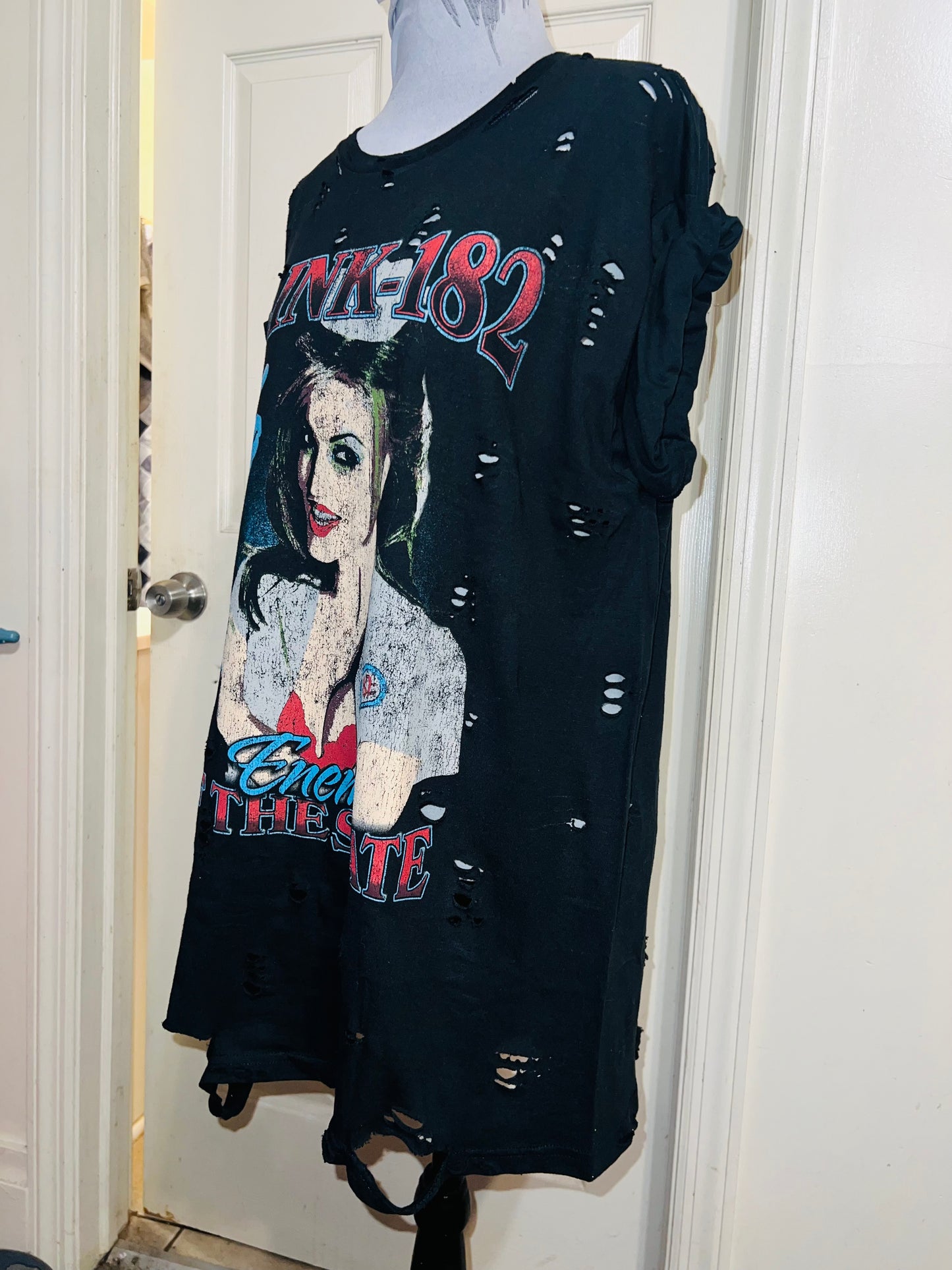 Blink 182 Oversized Distressed Tee