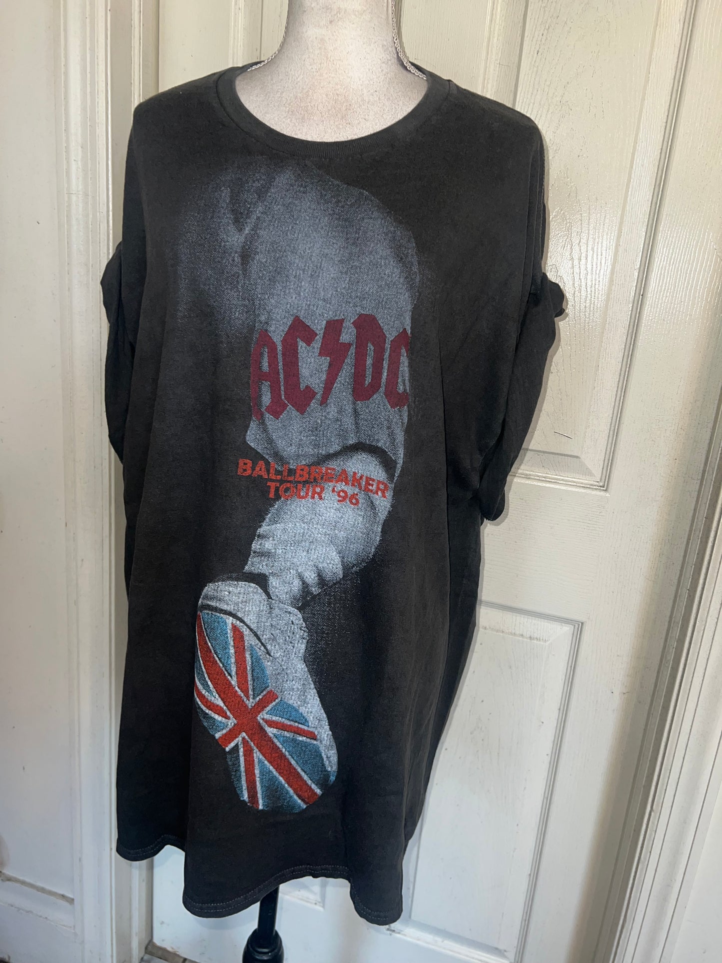AC/DC Oversized Distressed Tee