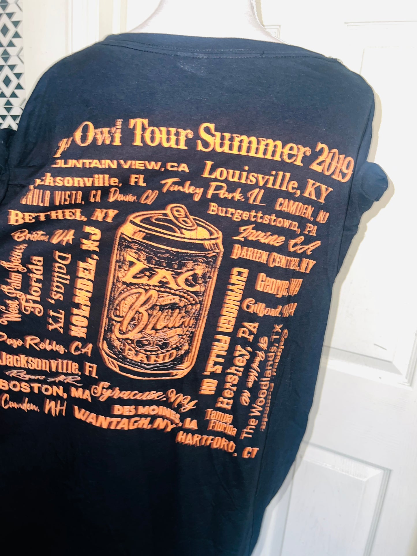 Zac Brown Band Double Sides Oversized Distressed Tee
