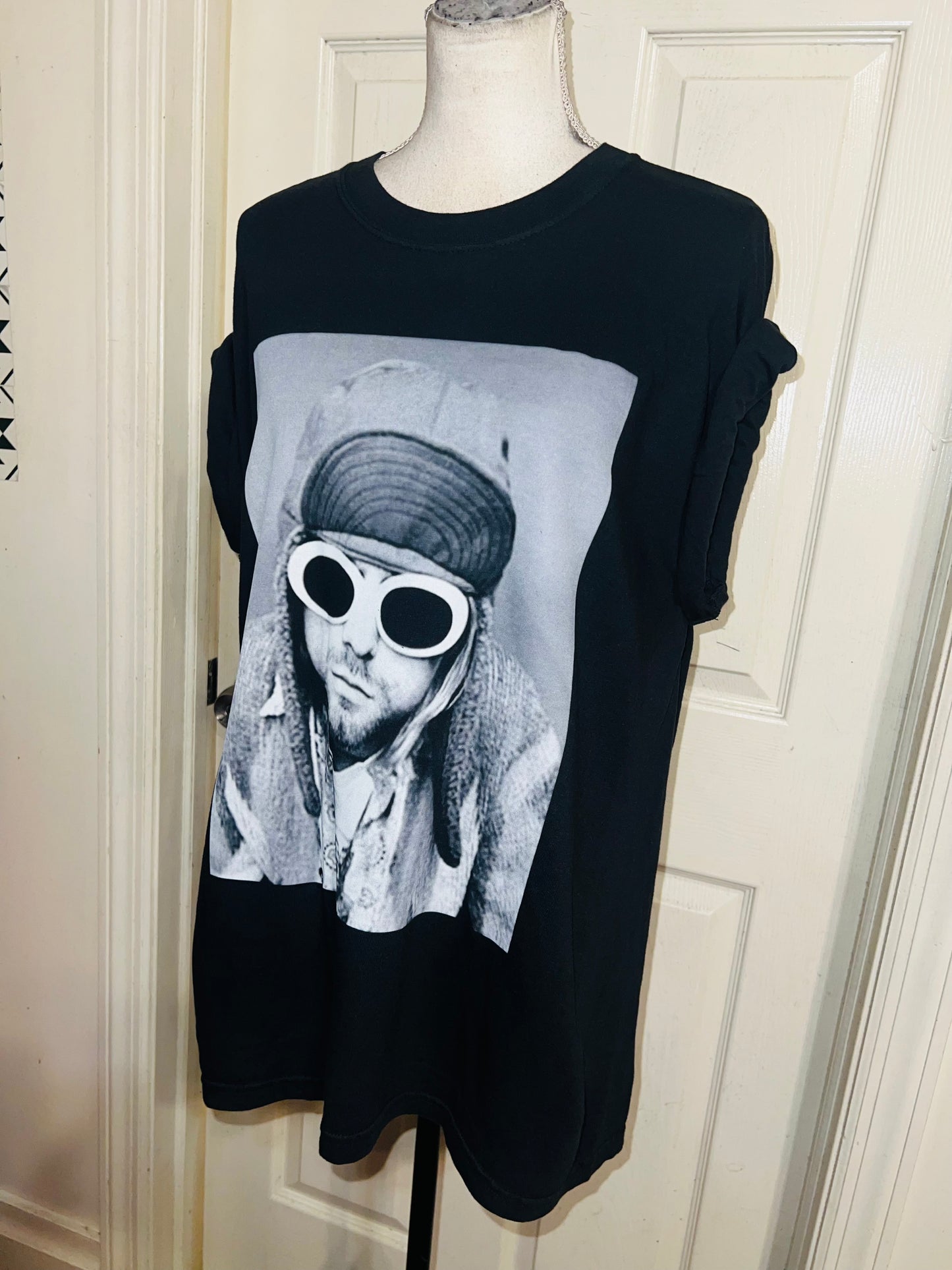 Kurt Cobain Oversized Distressed Tee