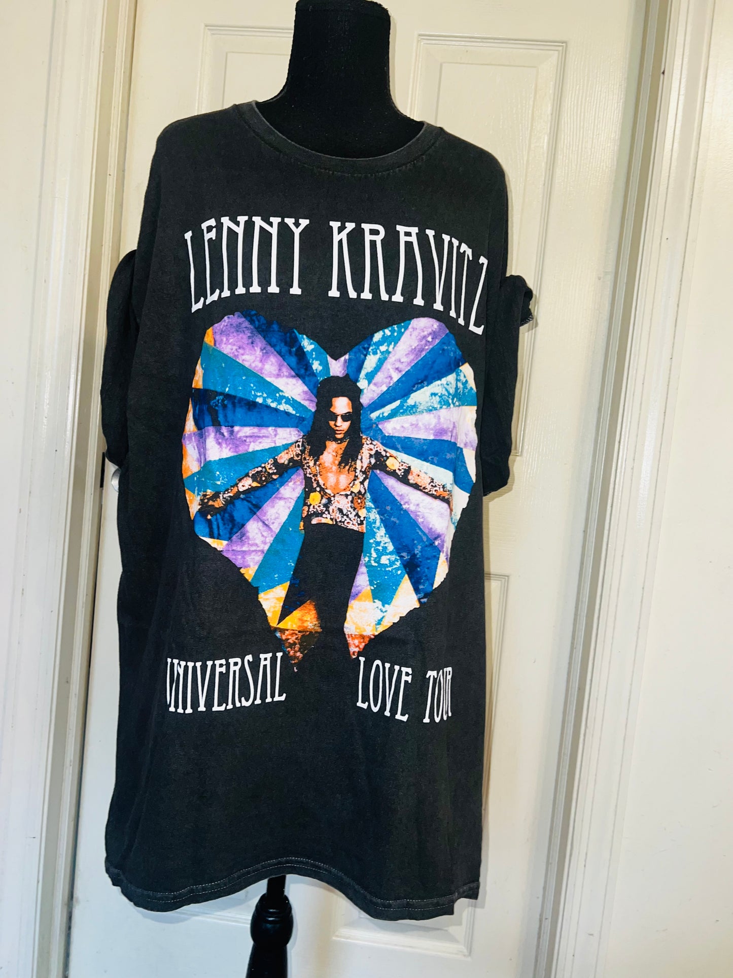 Lenny Kravitz Oversized Distressed Tee