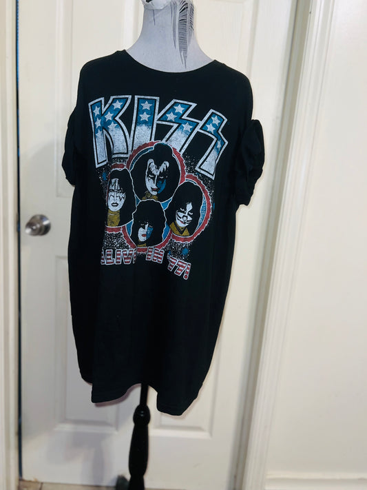 KISS Oversized Distressed Tee