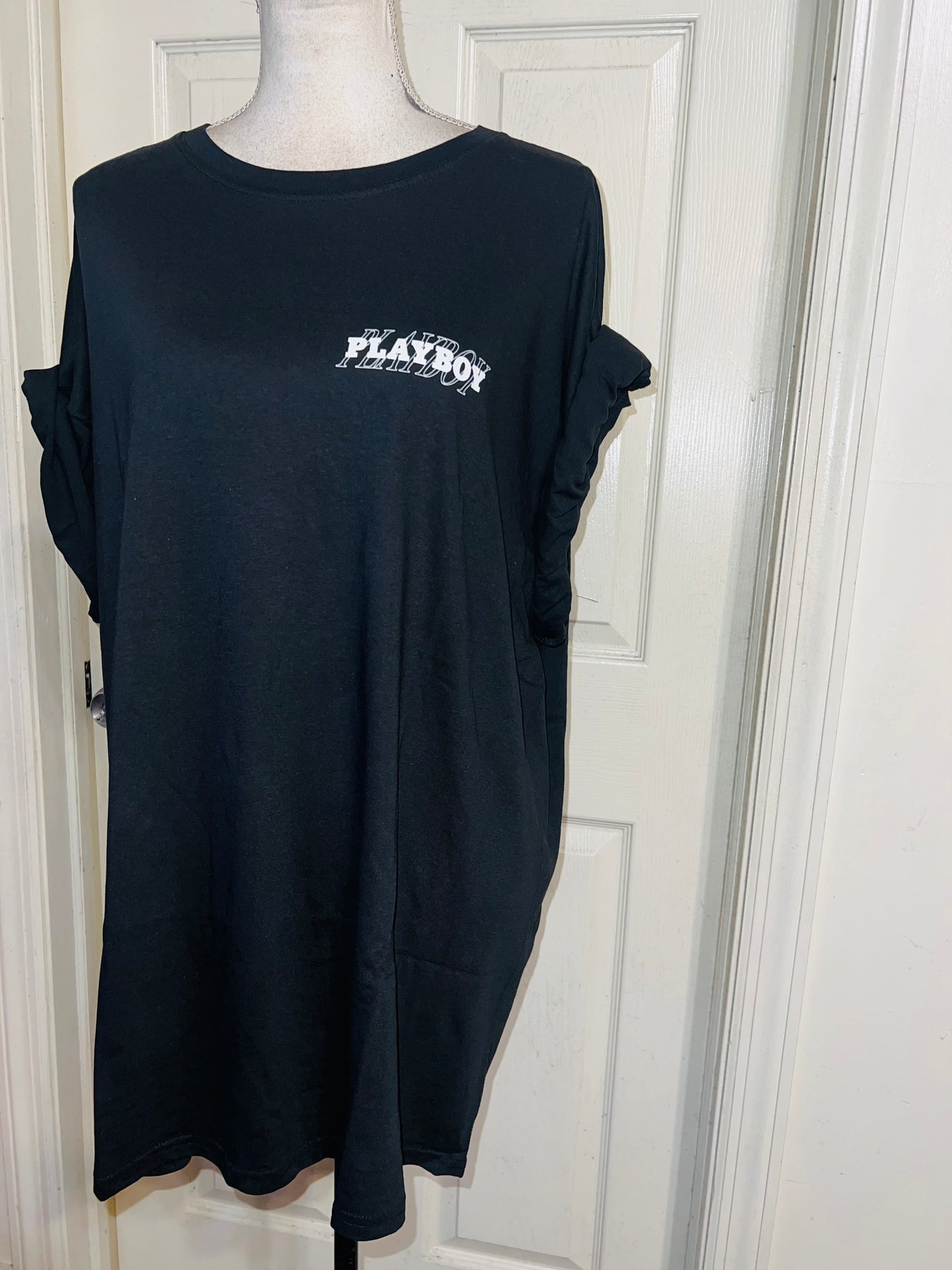 Playboy Double Sides Oversized Distressed Tee