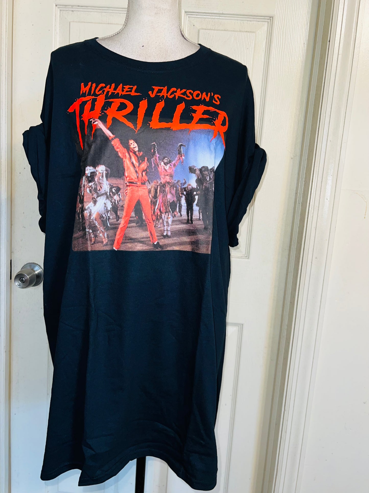 Michael Jackson Thriller Oversized Distressed Tee