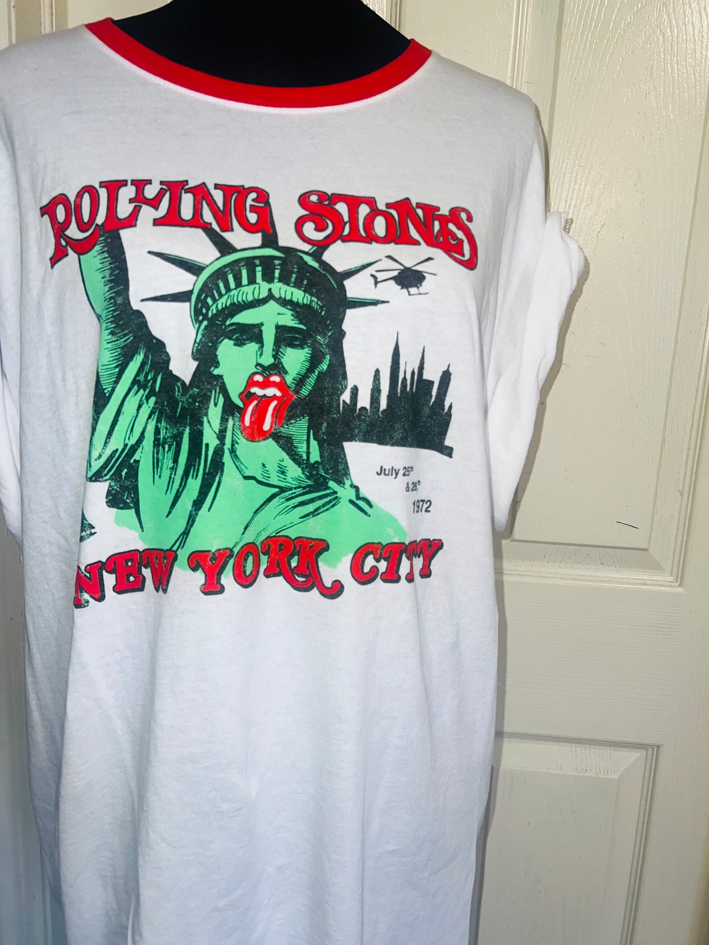 Rolling Stones Oversized Distressed Ted
