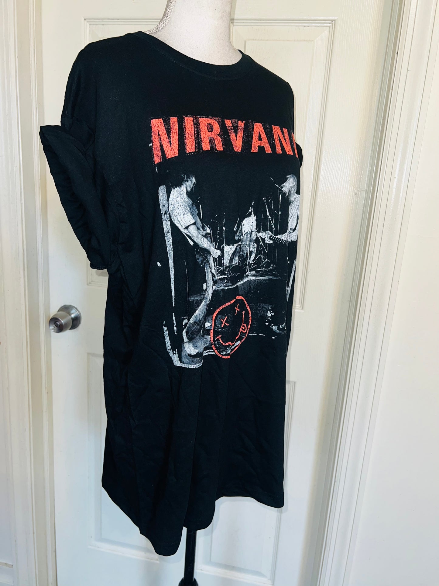 Nirvana Oversized Distressed Tee