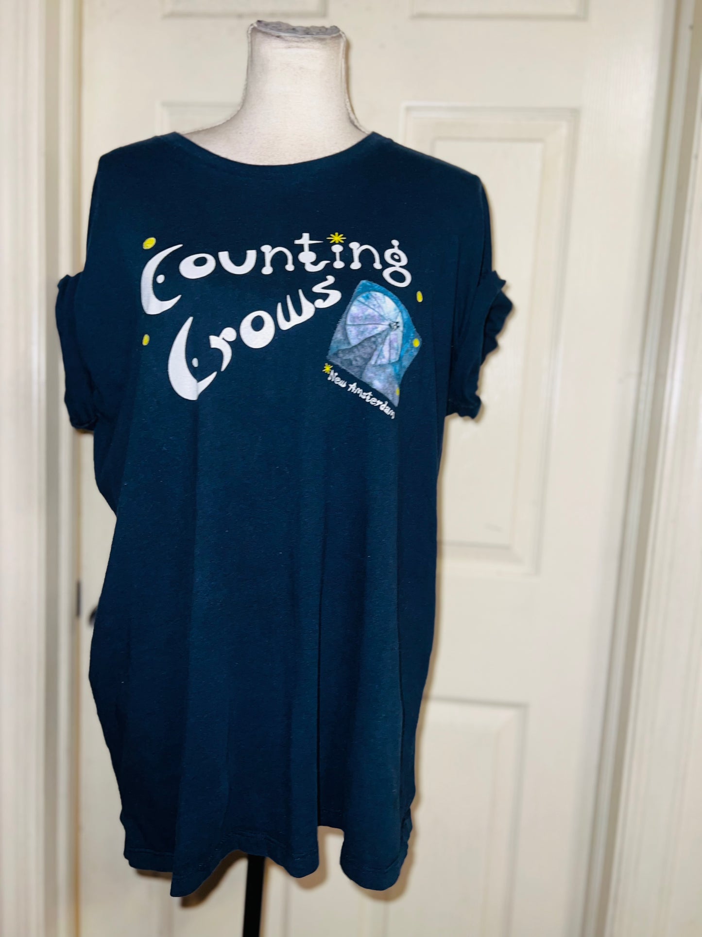 Counting Crows Double Sided Oversized Distressed Tee