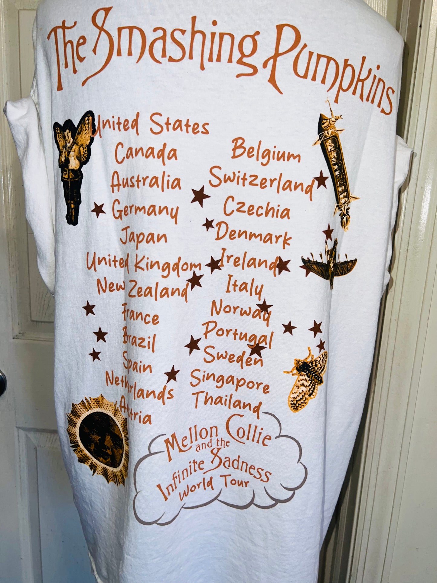 The Smashing Pumpkins Double Sided Oversized Distressed Tee