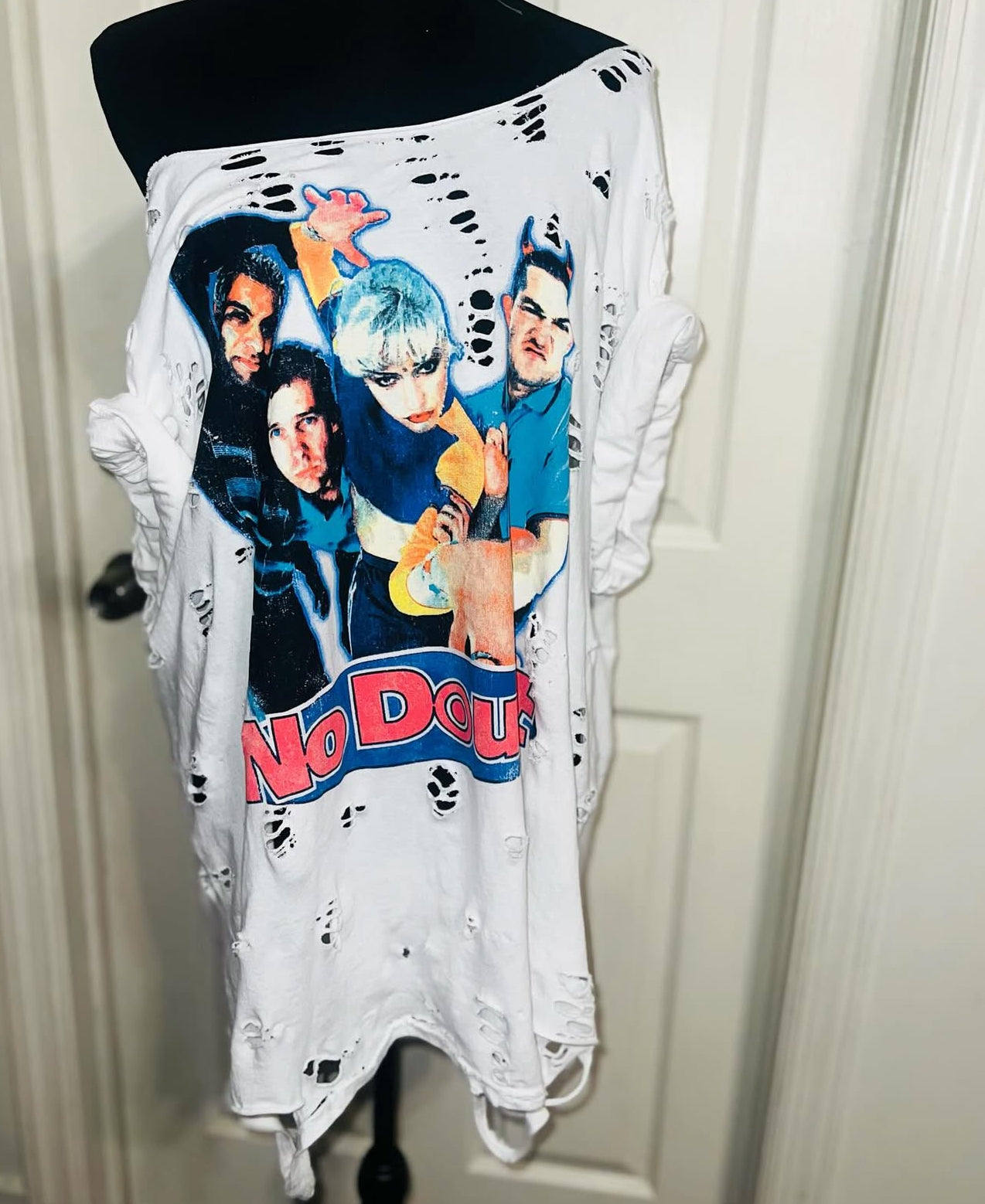 No Doubt Oversized Distressed Tee