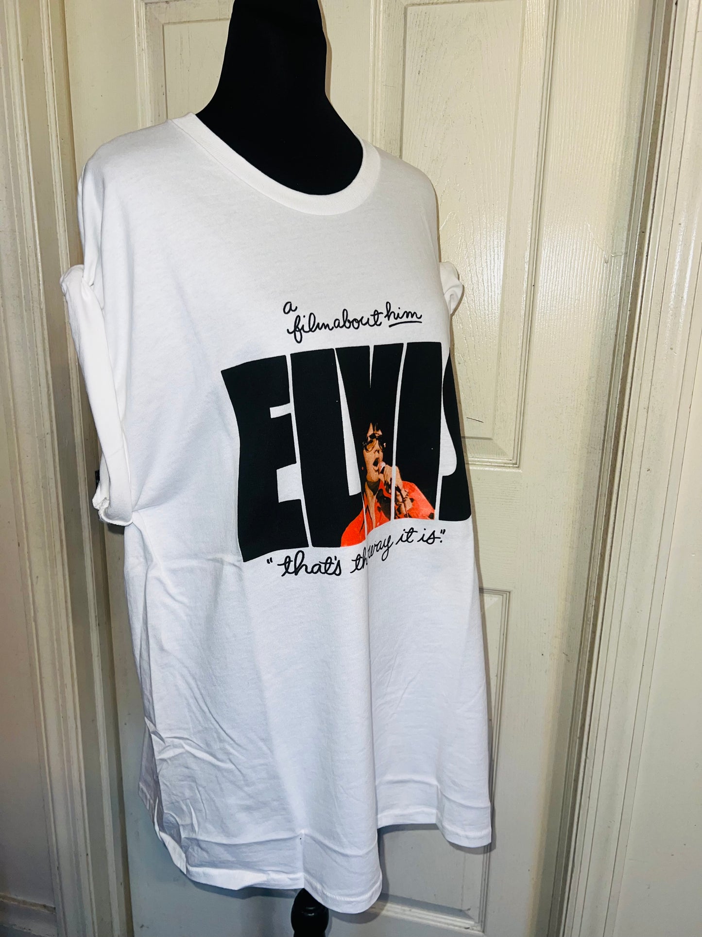 Elvis Double Sided Oversized Distressed Tee