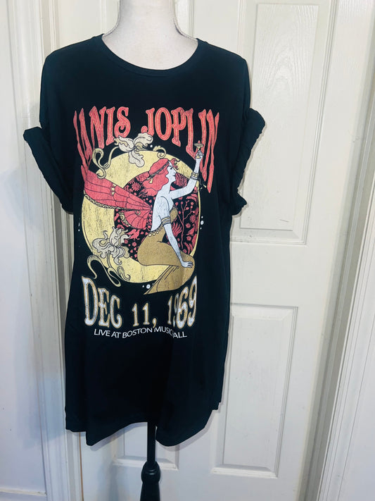 Janis Joplin Oversized Distressed Tee