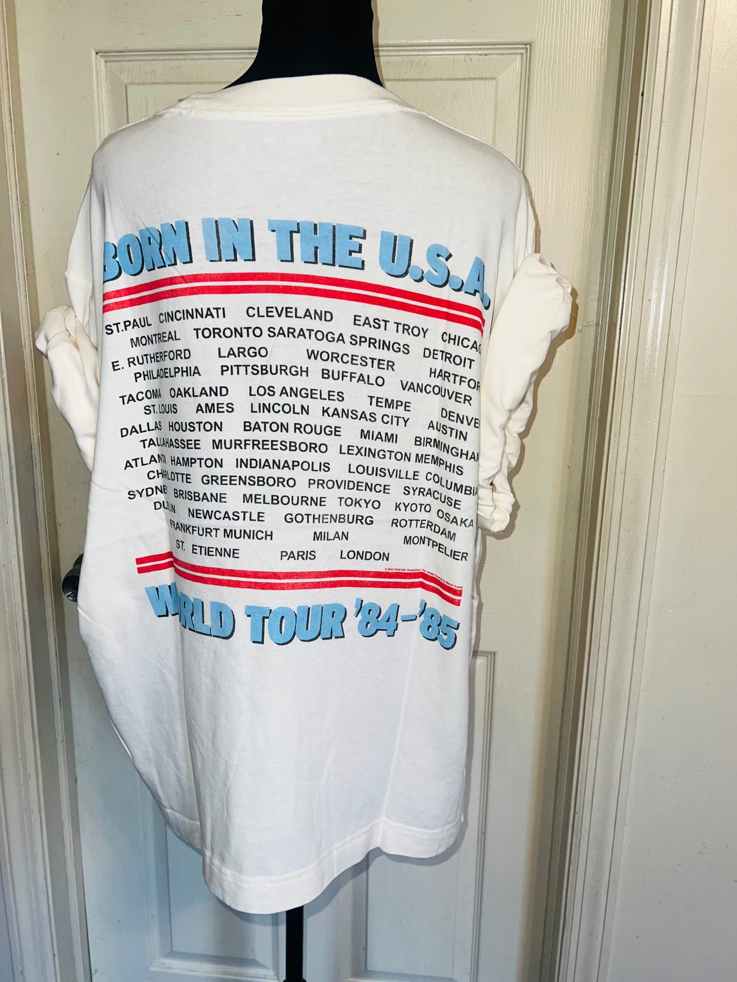 Bruce Springsteen and the Street Band Double Sided Oversized Distressed Tee