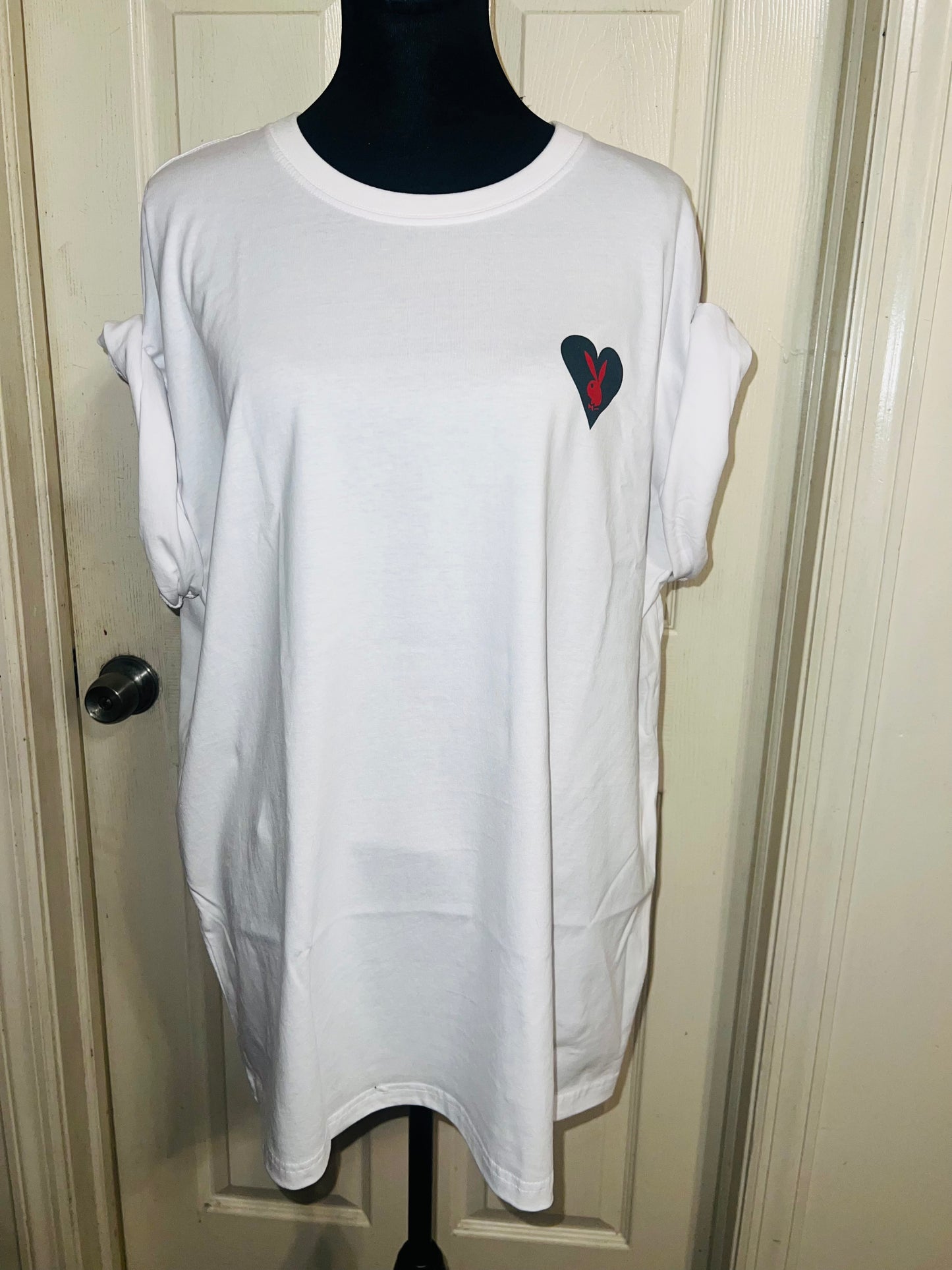 Playboy Double Sided Oversized Distressed Tee