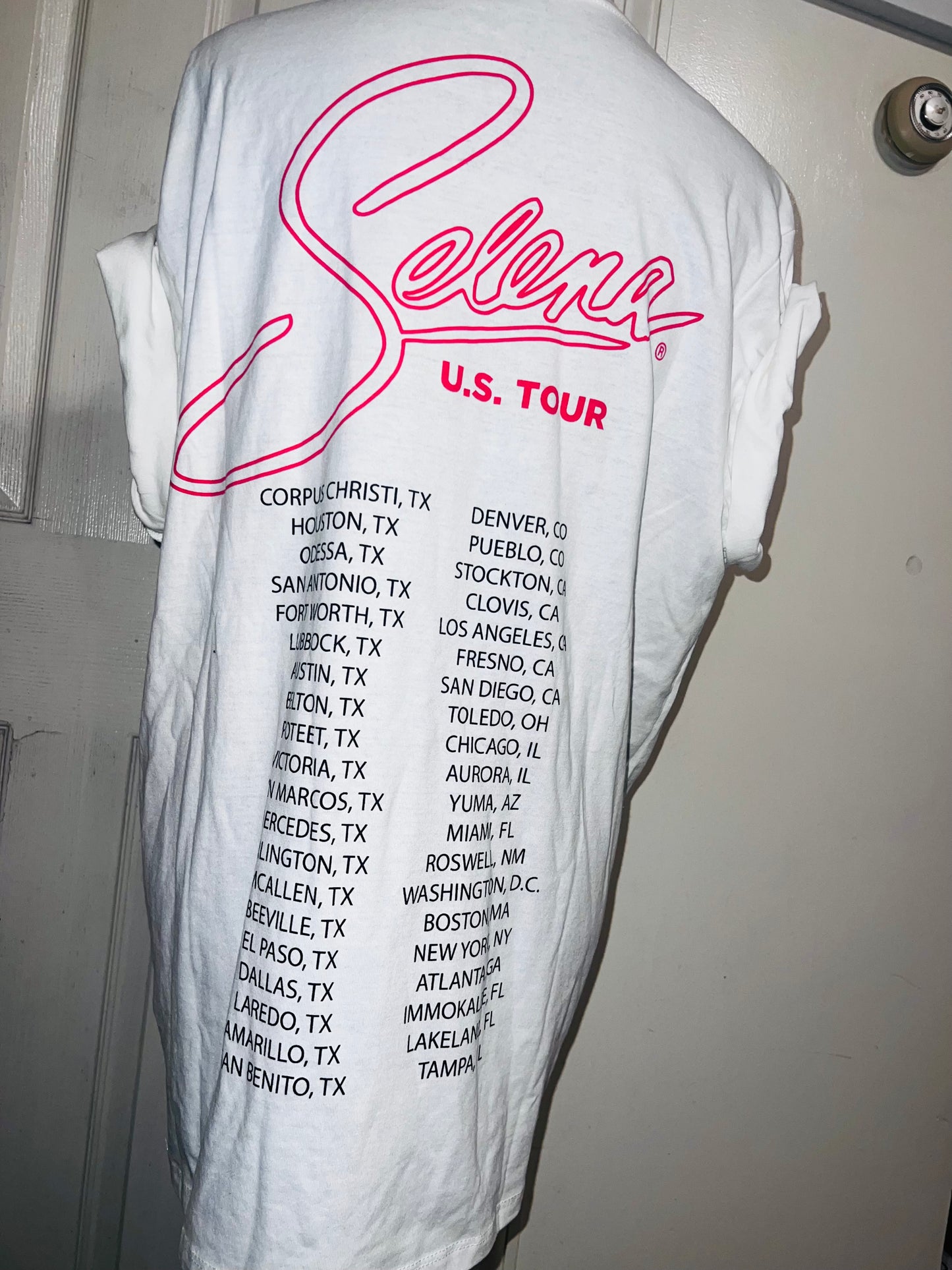 Selena Double Sided Oversized Distressed Tee