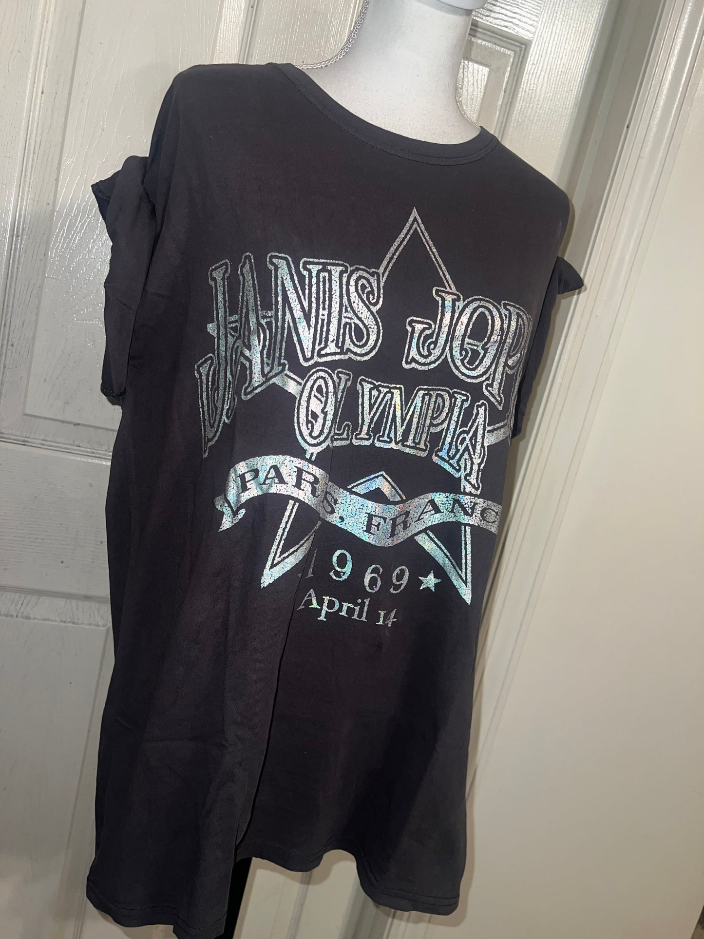 Janis Joplin Oversized Distressed Tee