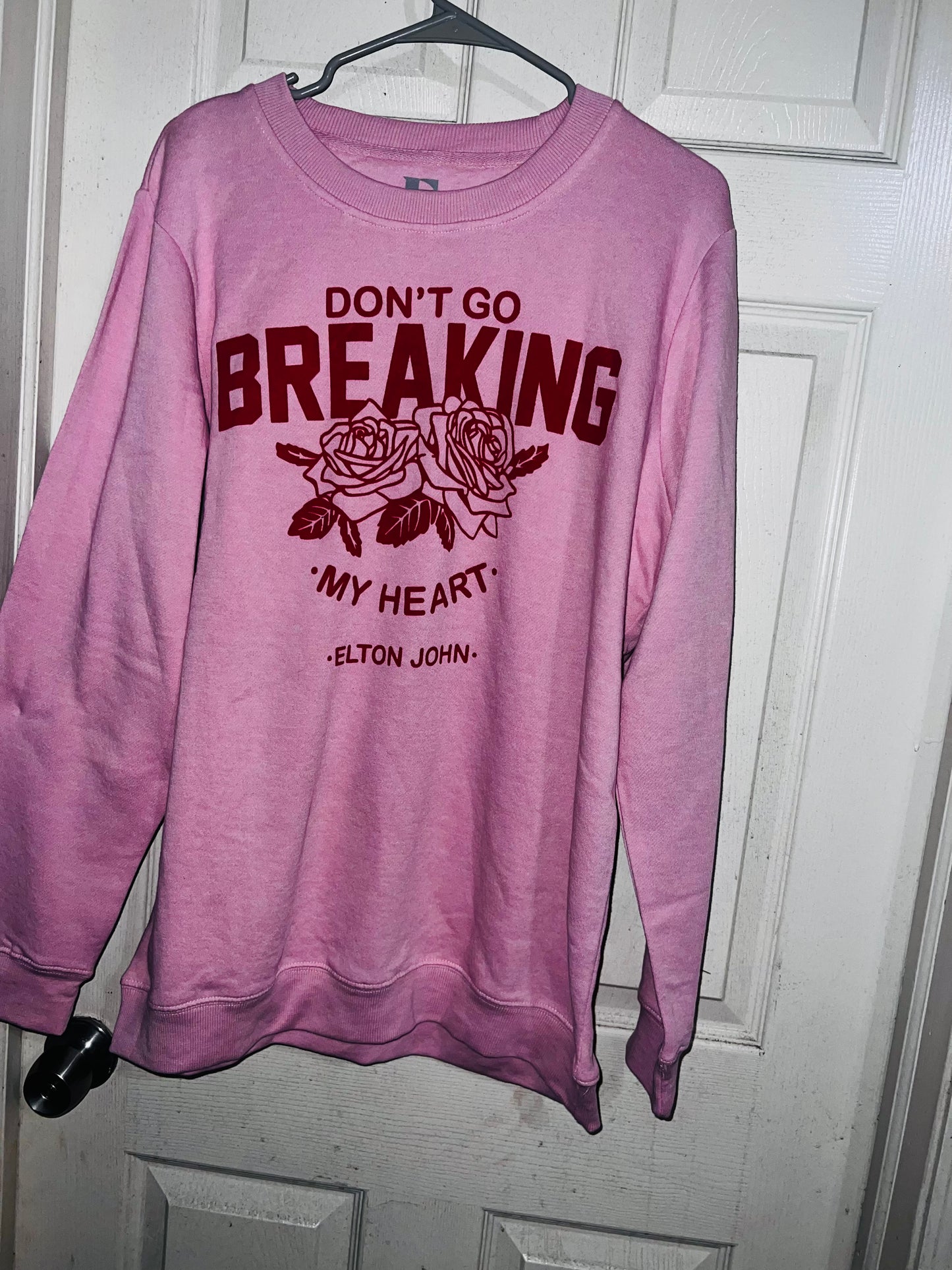 Elton John “Don’t go breaking my Heart” Oversized Distressed Sweatshirt