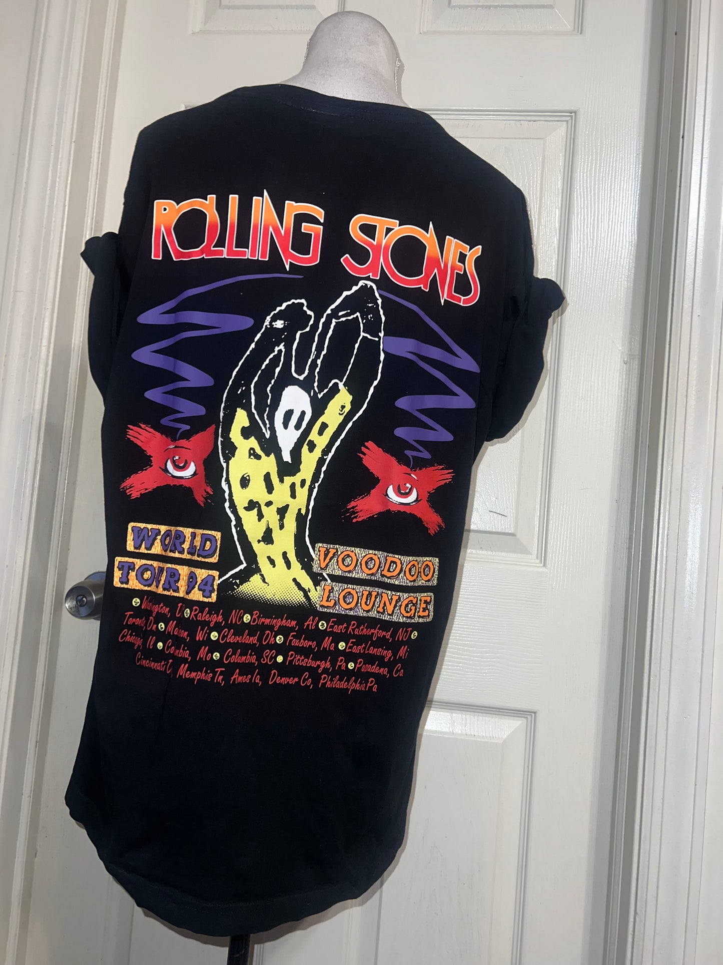 The Rolling Stones Double Sided Oversized Distressed Tee