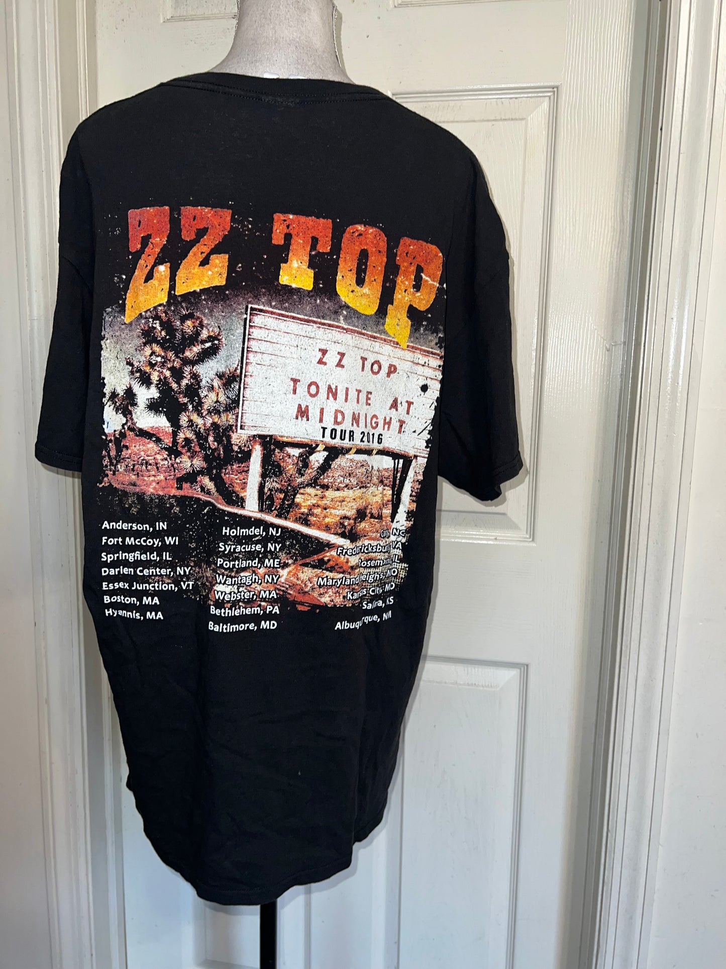 ZZ Top Double Sided Oversized Distressed Tee