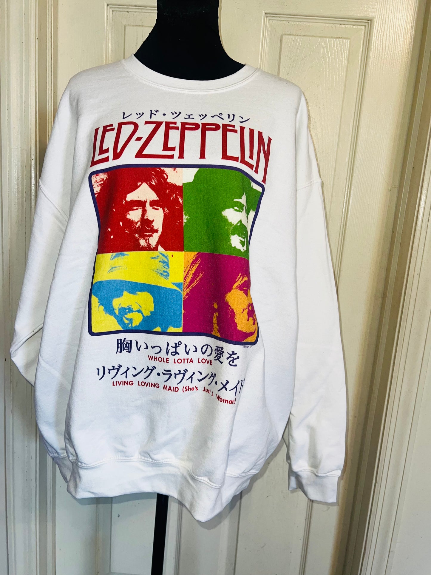 Led Zeppelin Oversized Distressed Sweatshirt