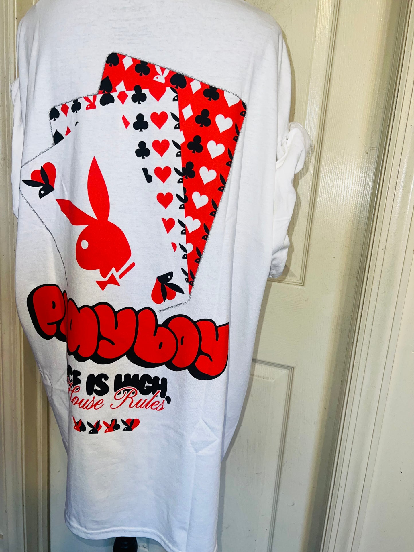 Playboy Double Sided Oversized Distressed Tee
