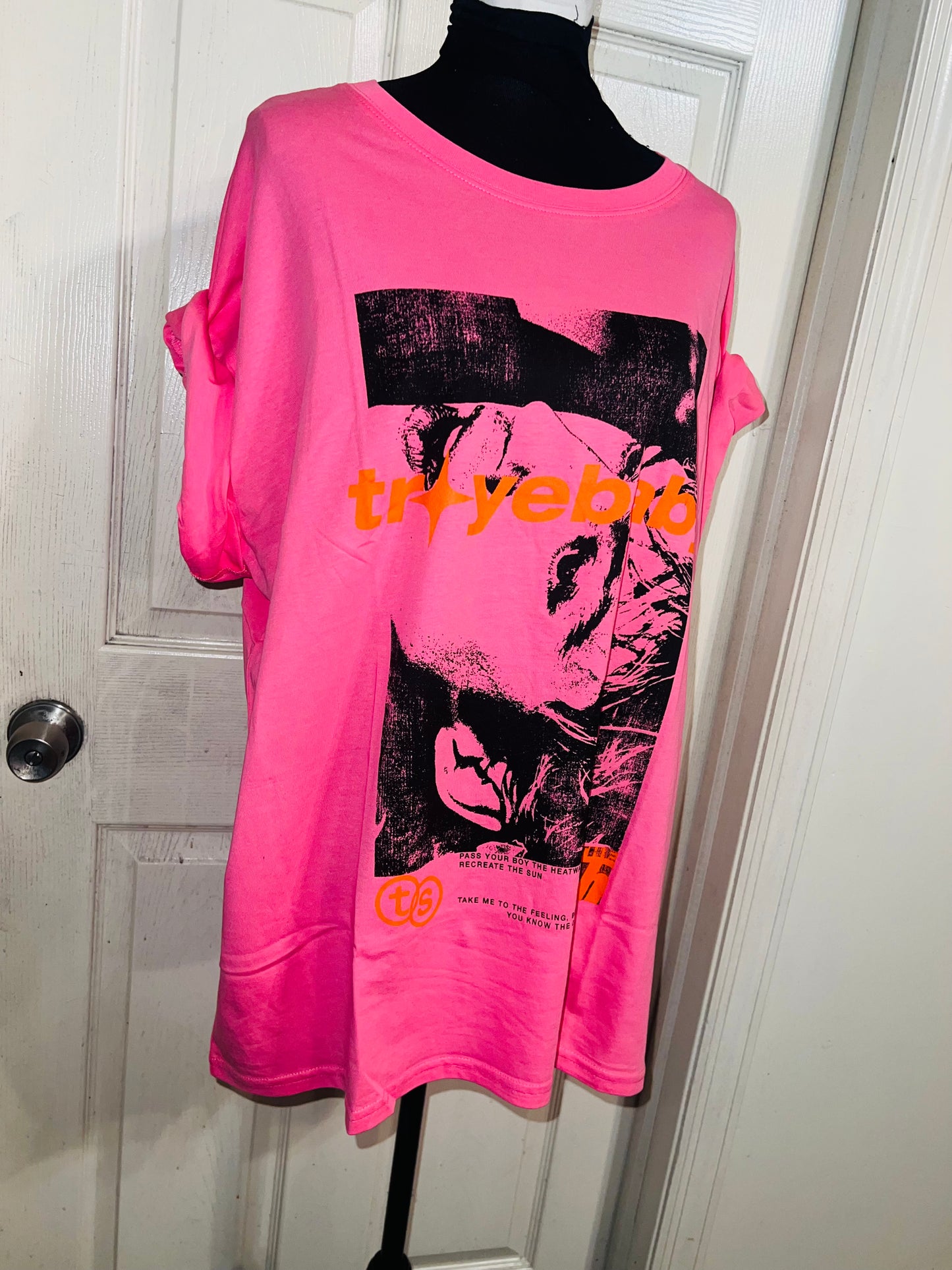 Troye Sivan Oversized Distressed Tee