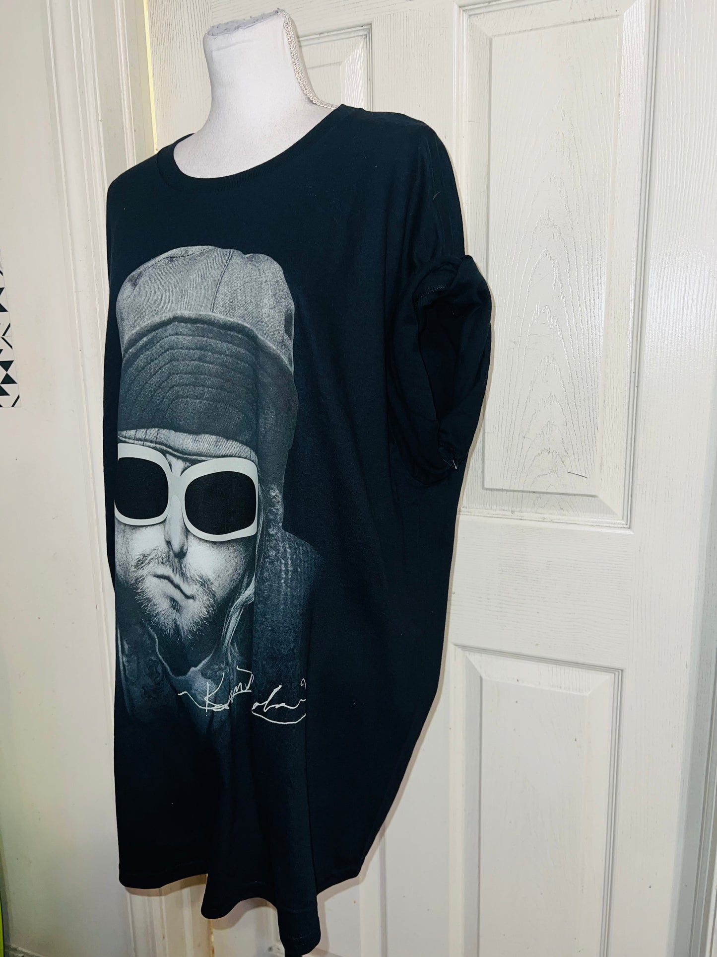Kurt Cobain Oversized Distressed Tee