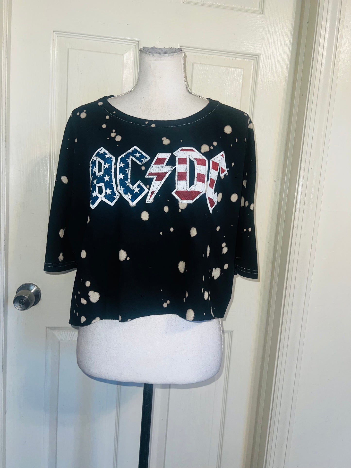 AC/DC Oversized Distressed Tee