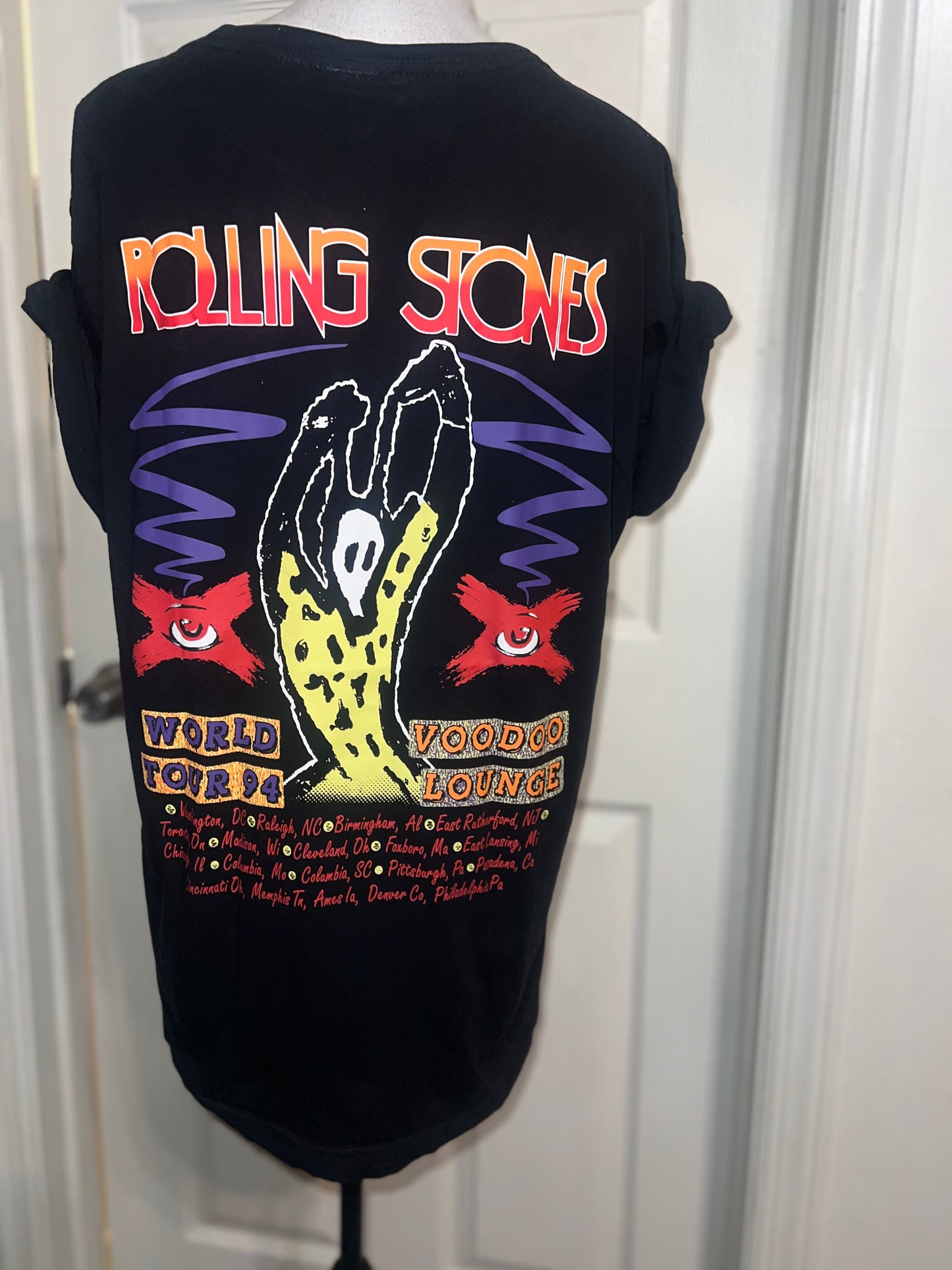 The Rolling Stones Double Sided Oversized Distressed Tee