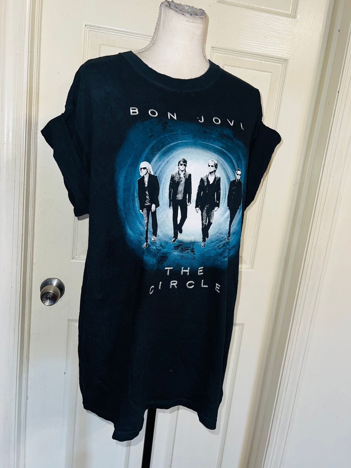Bon Jovi Double Sided Oversized Distressed Tee