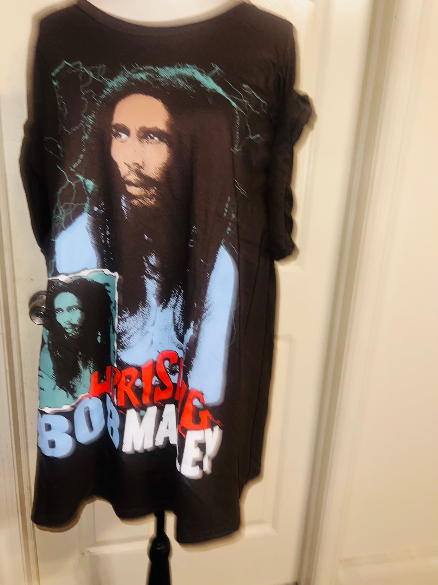 Bob Marley Oversized Distressed Tee
