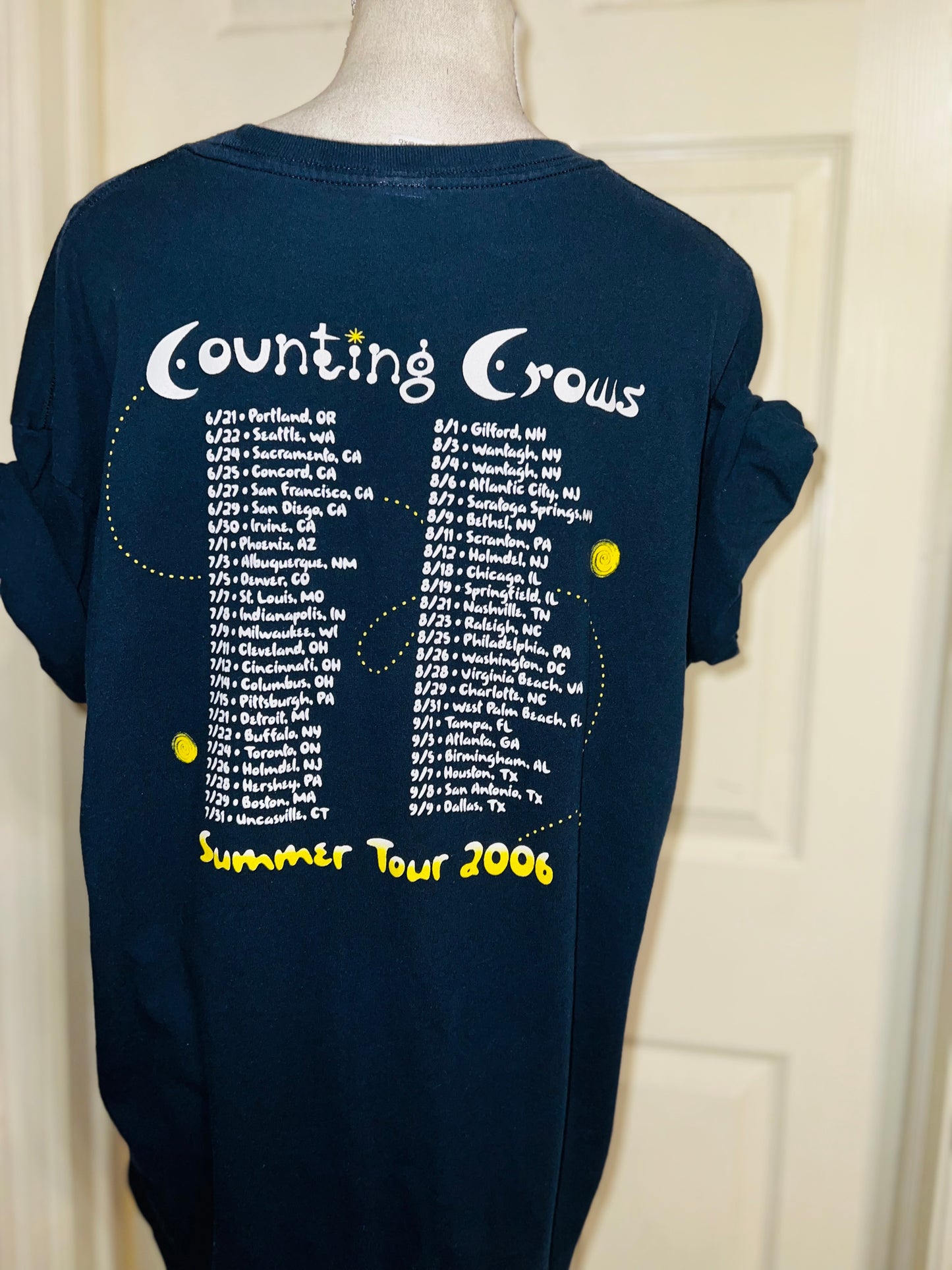 Counting Crows Double Sided Oversized Distressed Tee