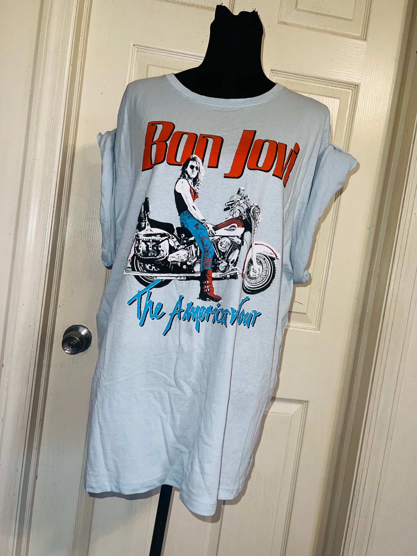 Bon Jovi Oversized Distressed Tee