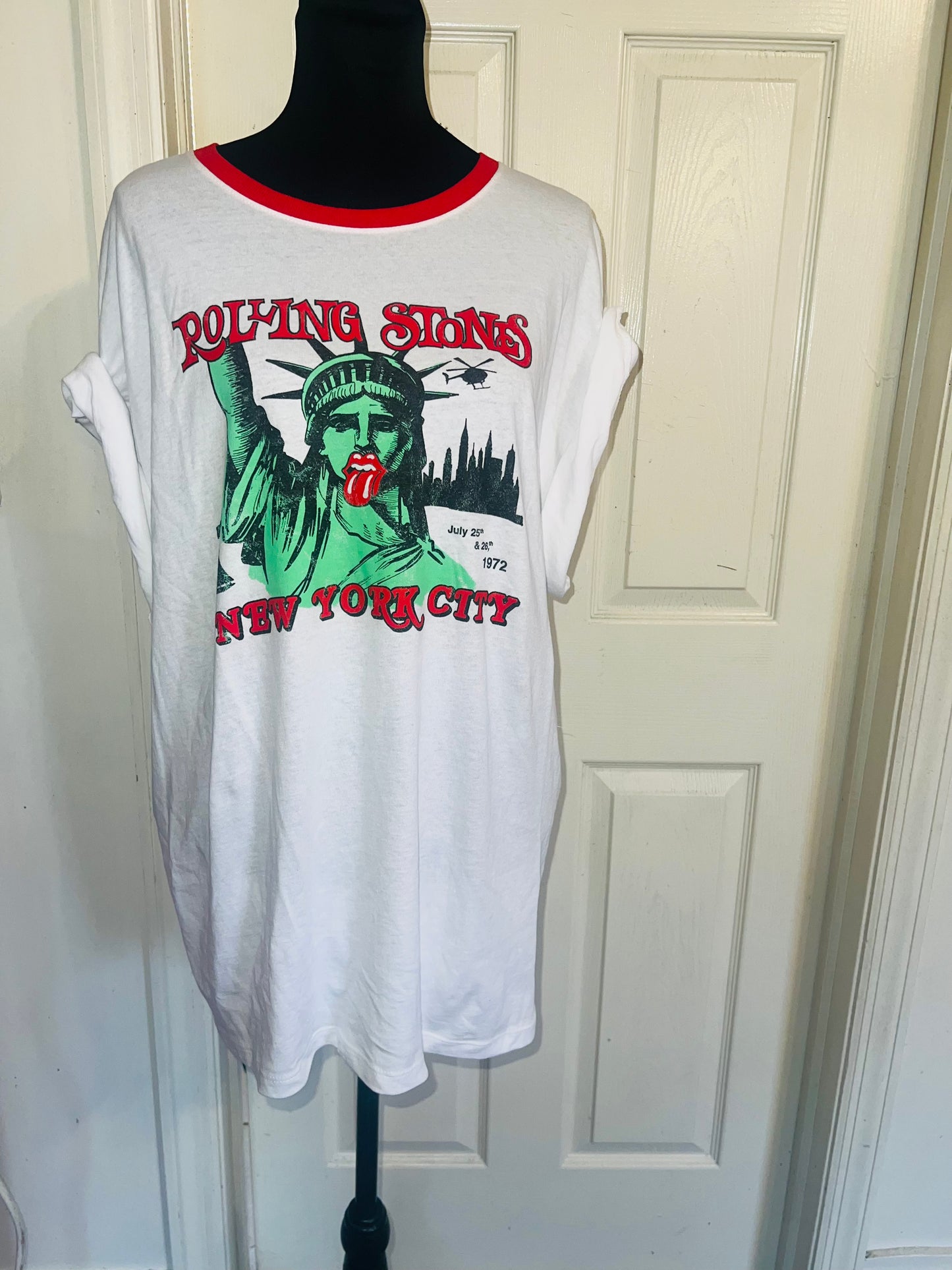 Rolling Stones Oversized Distressed Ted