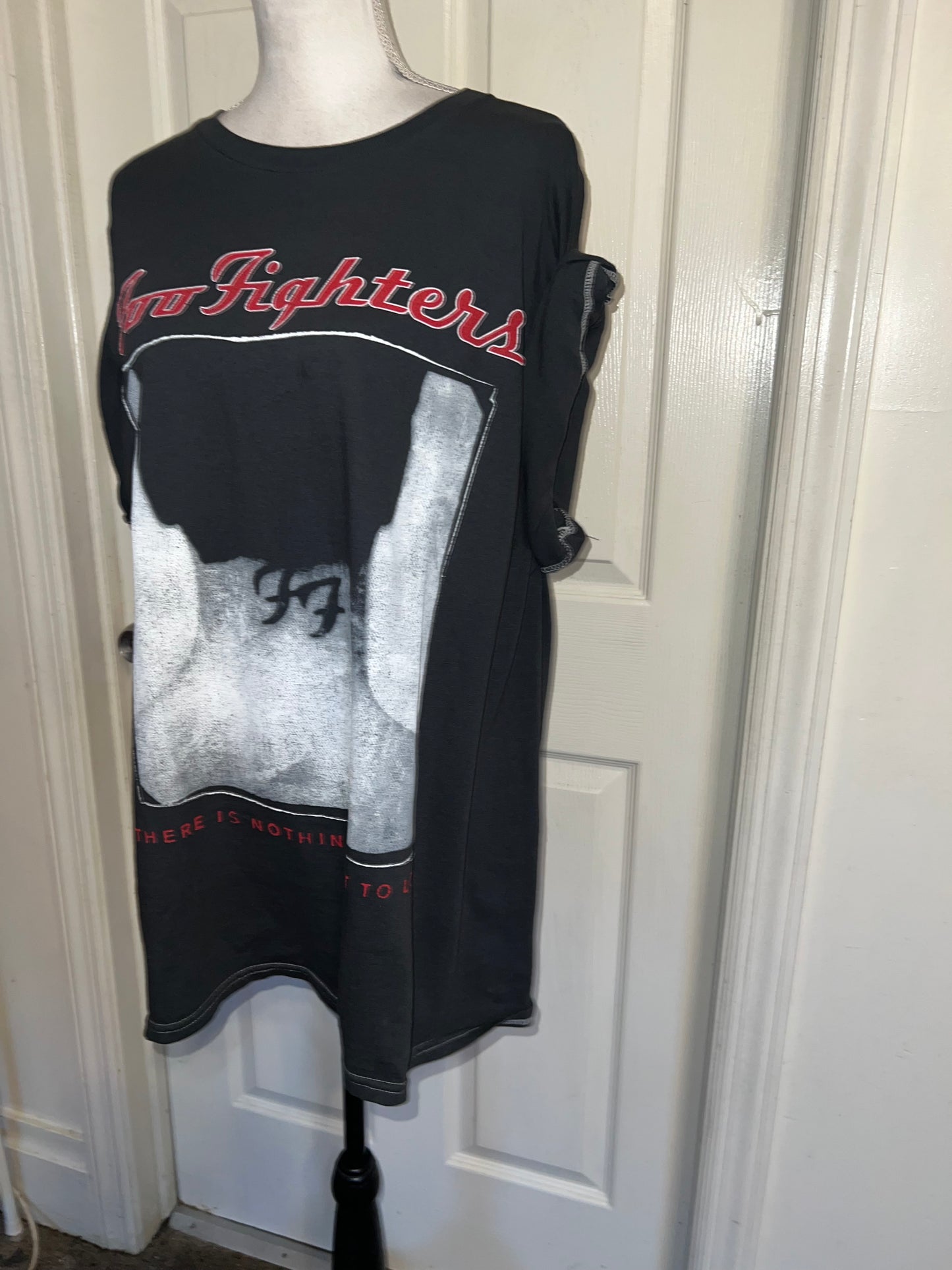 Foo Fighters Double Sided Oversized Distressed Tee